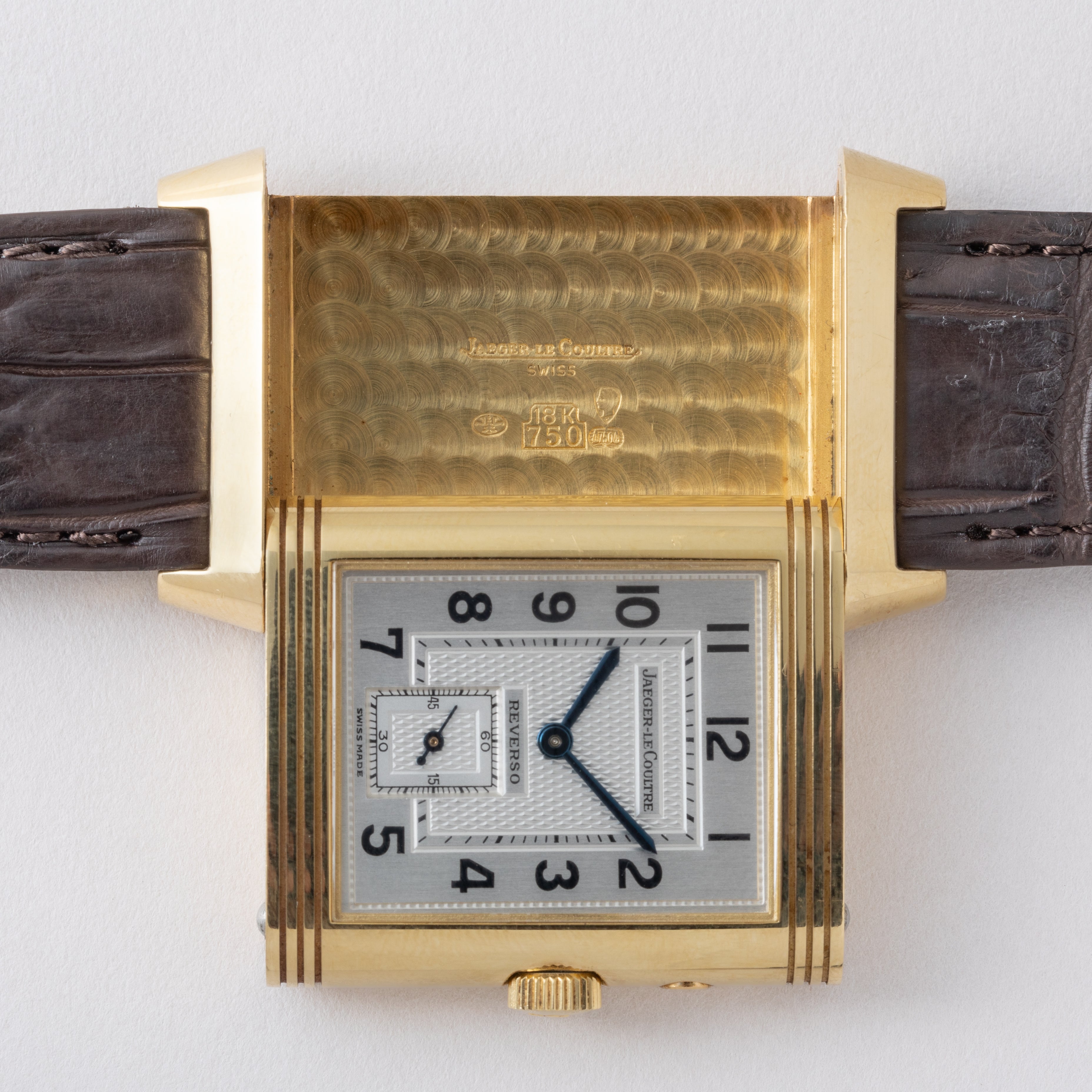 ジャガールクルト レベルソ デュオ ナイト&デイ1990年代後半製 18金無垢 Ref.270.140.542B 純正Dバックル 箱、ギャラ付き