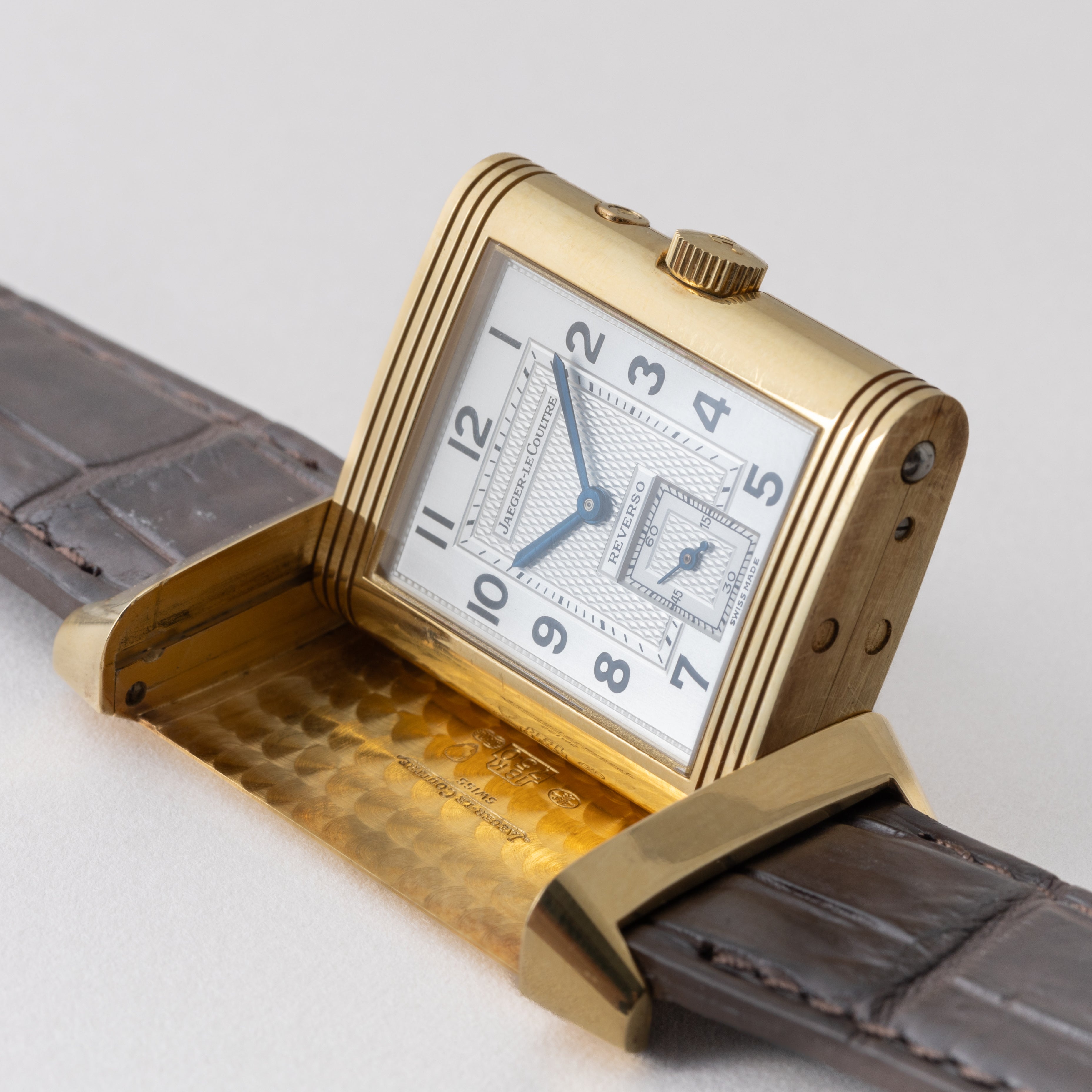 ジャガールクルト レベルソ デュオ ナイト&デイ1990年代後半製 18金無垢 Ref.270.140.542B 純正Dバックル 箱、ギャラ付き