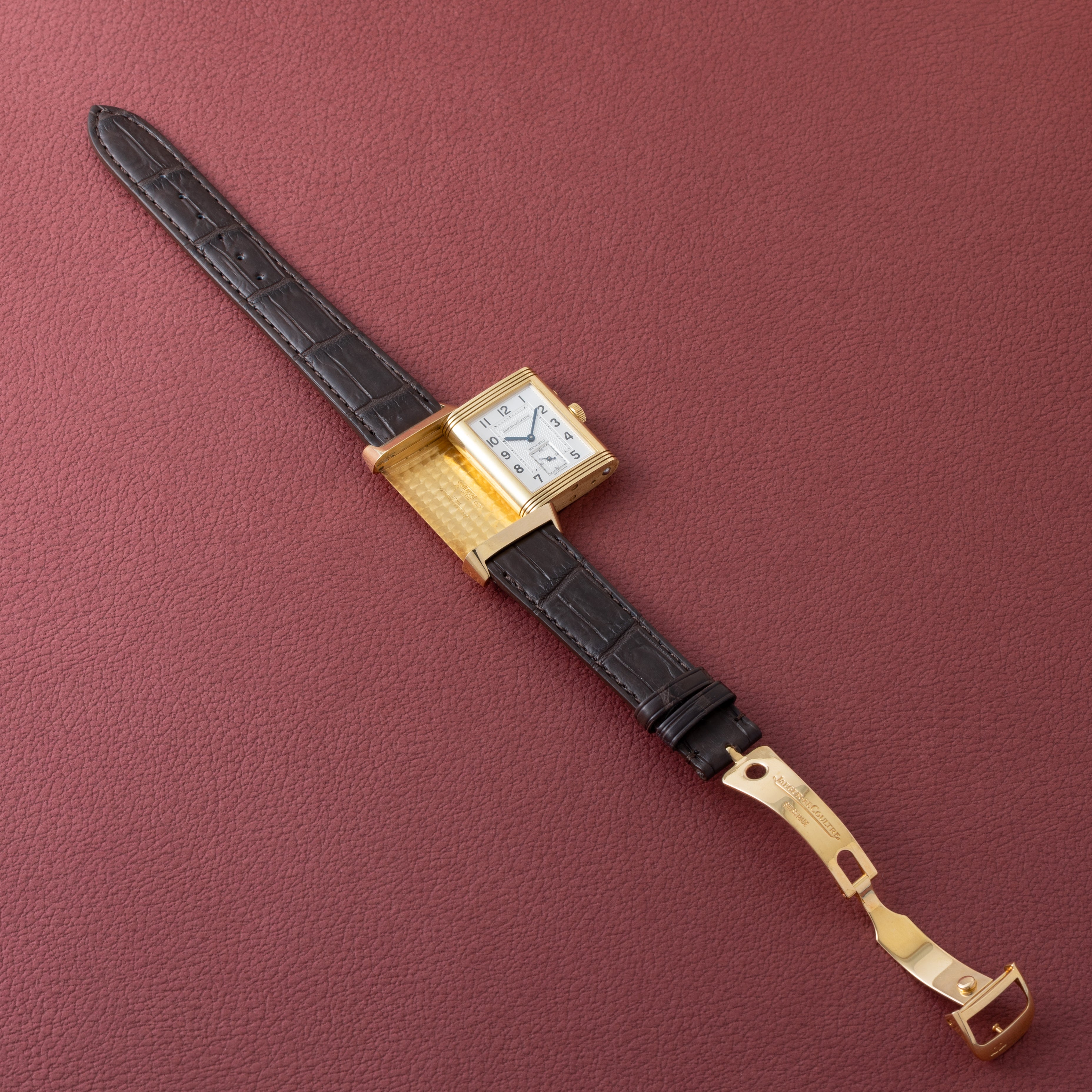 ジャガールクルト レベルソ デュオ ナイト&デイ1990年代後半製 18金無垢 Ref.270.140.542B 純正Dバックル 箱、ギャラ付き