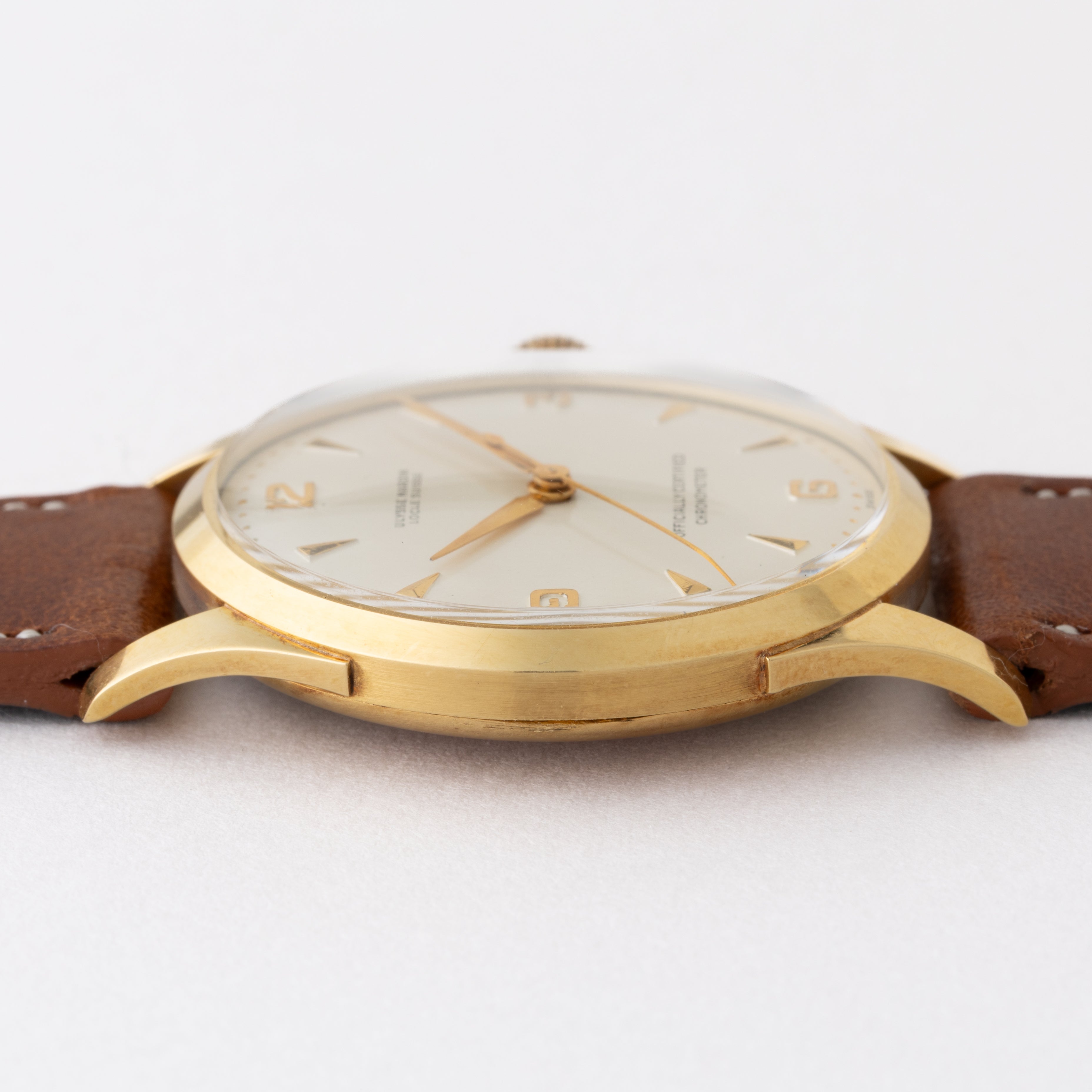 ユリスナルダン クロノメーター 18金無垢 1940年代後半~1950年代前半製 箱、オリジナル尾錠、タグ付き