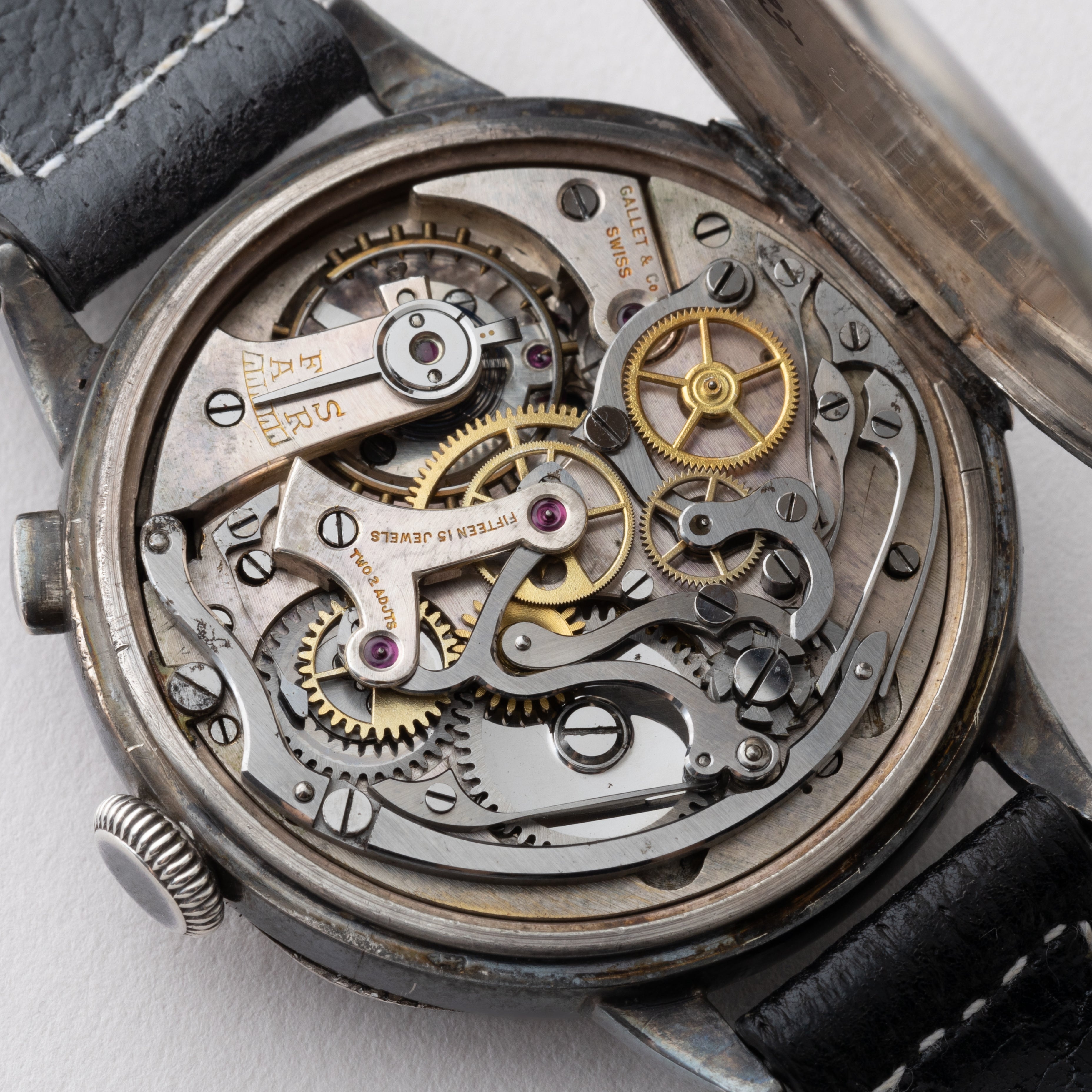 ギャレット ポーセリン銀無垢クロノグラフ ミネルバ13-20CH 1930年代