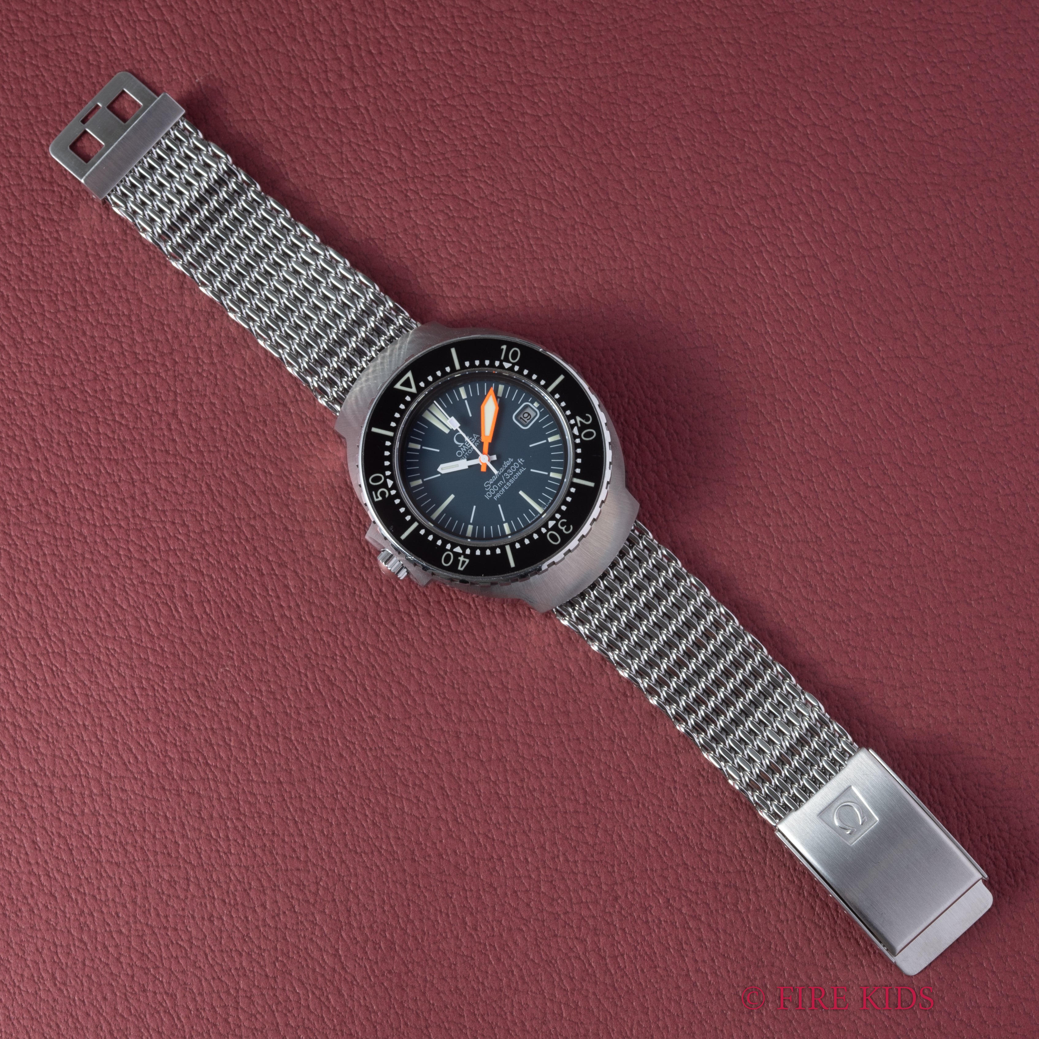 オメガ シーマスター プロプロフ 1000m 1971年製 Ref.166.093 レフティ 純正メッシュブレス