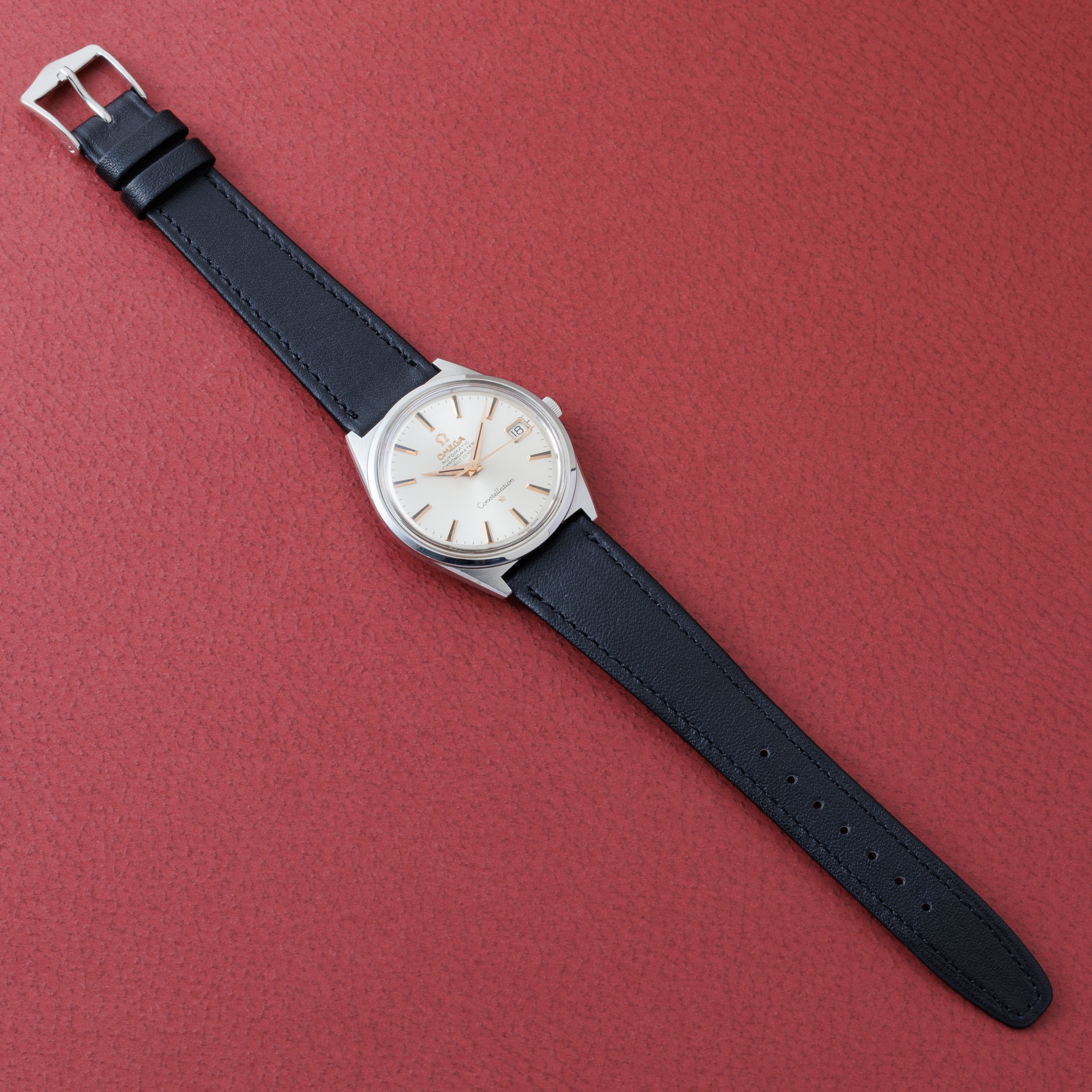 オメガ コンステレーション 1969年製 Ref.168.0015トノーケース 純正革ベルト、箱付き