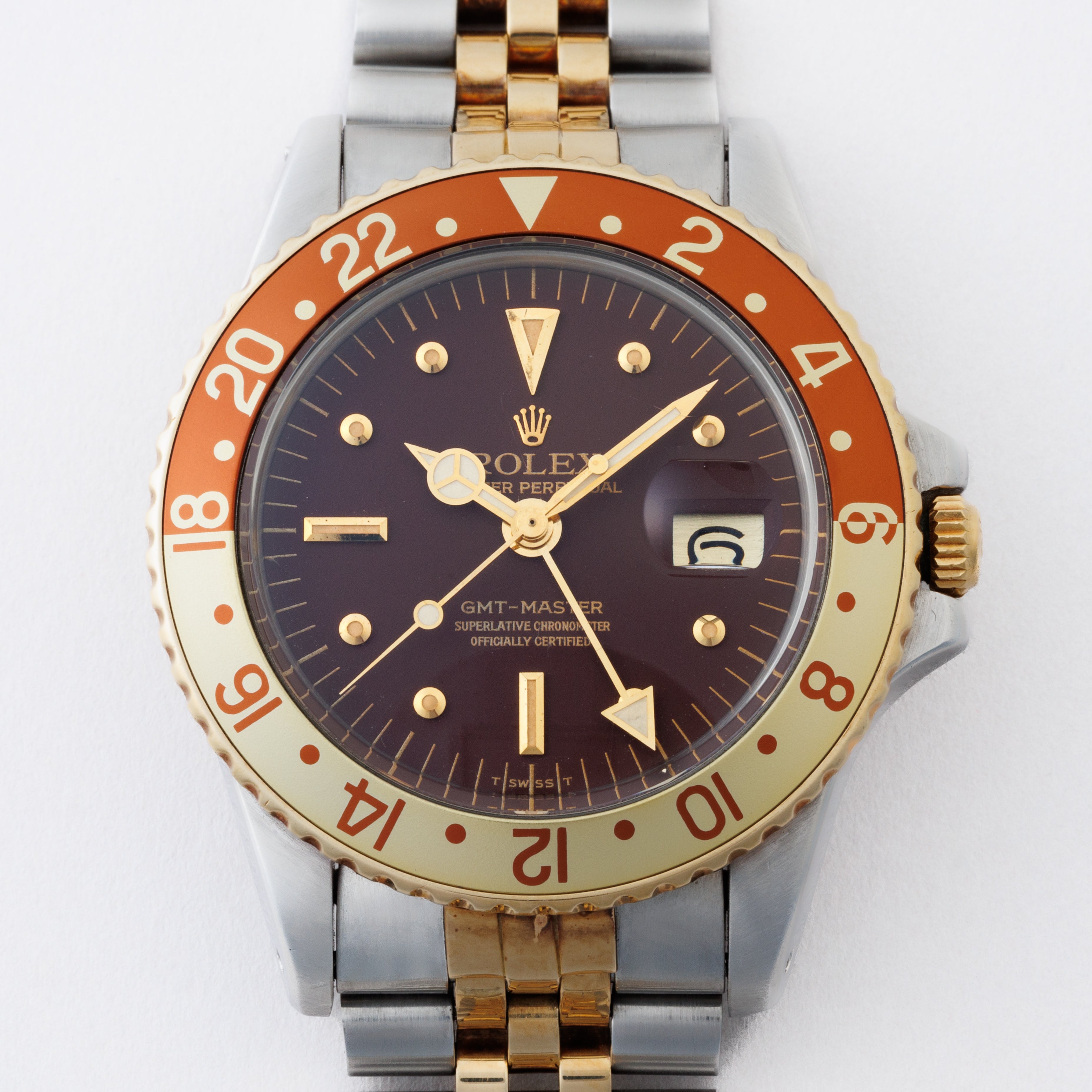 ロレックス GMTマスター 1974年製 Ref.1675コンビ 茶ツボ 純正コンビジュビリーブレス