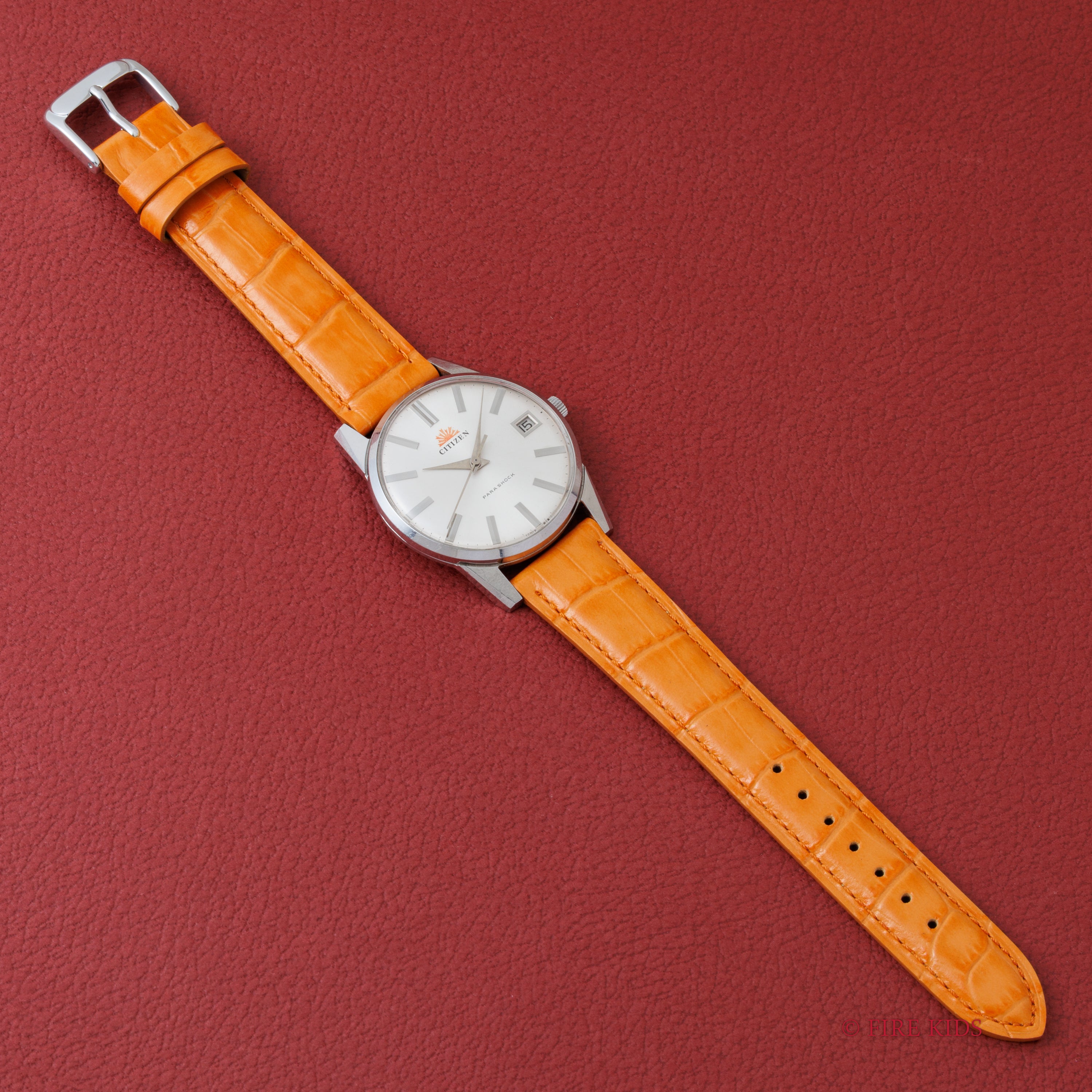 シチズン ラウンドケース パラショック 中三針 朝日新聞 1960年代製 手巻き