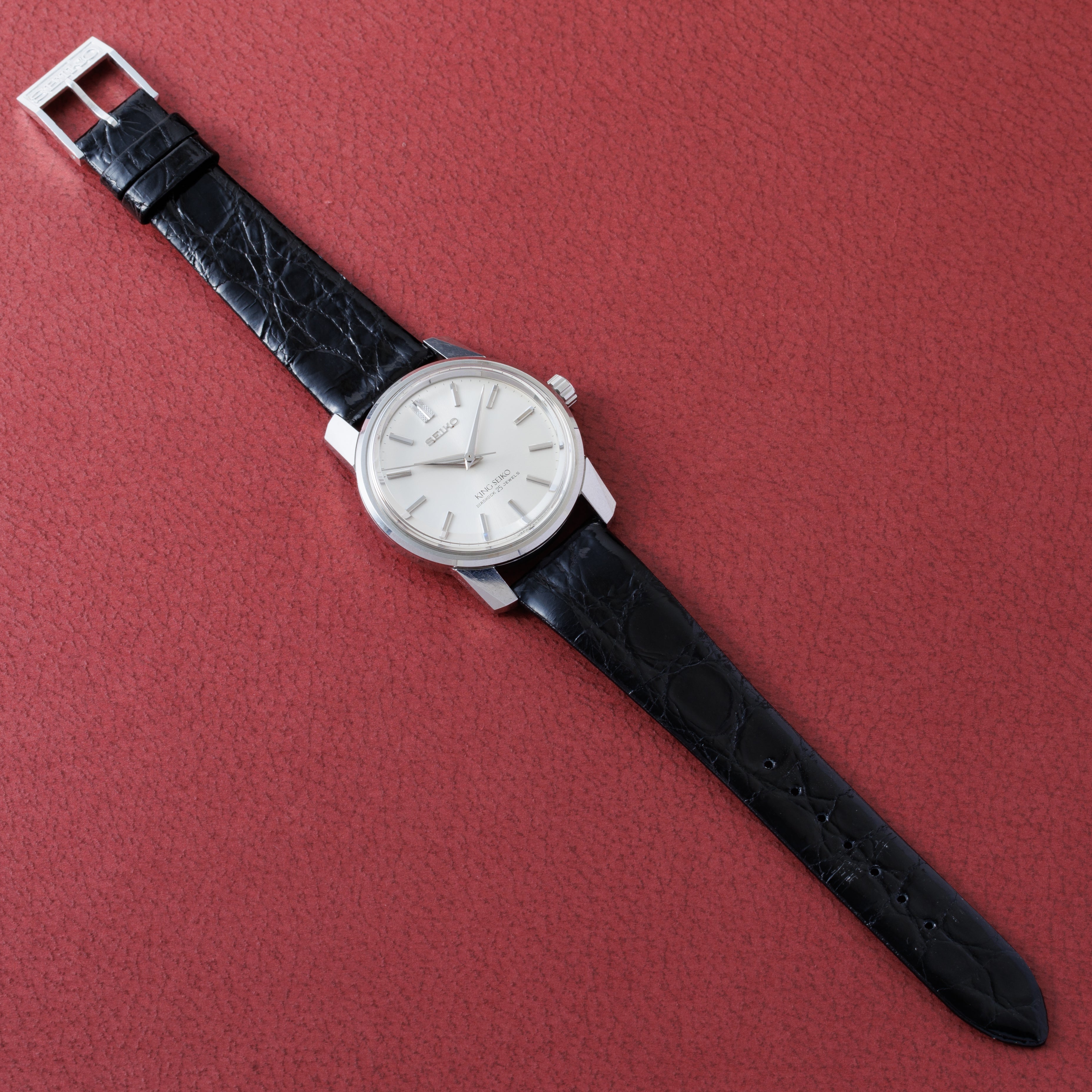 セイコー 44キングセイコー前期 1965年製 Ref.44-9990 盾メダリオン 純正尾錠付き