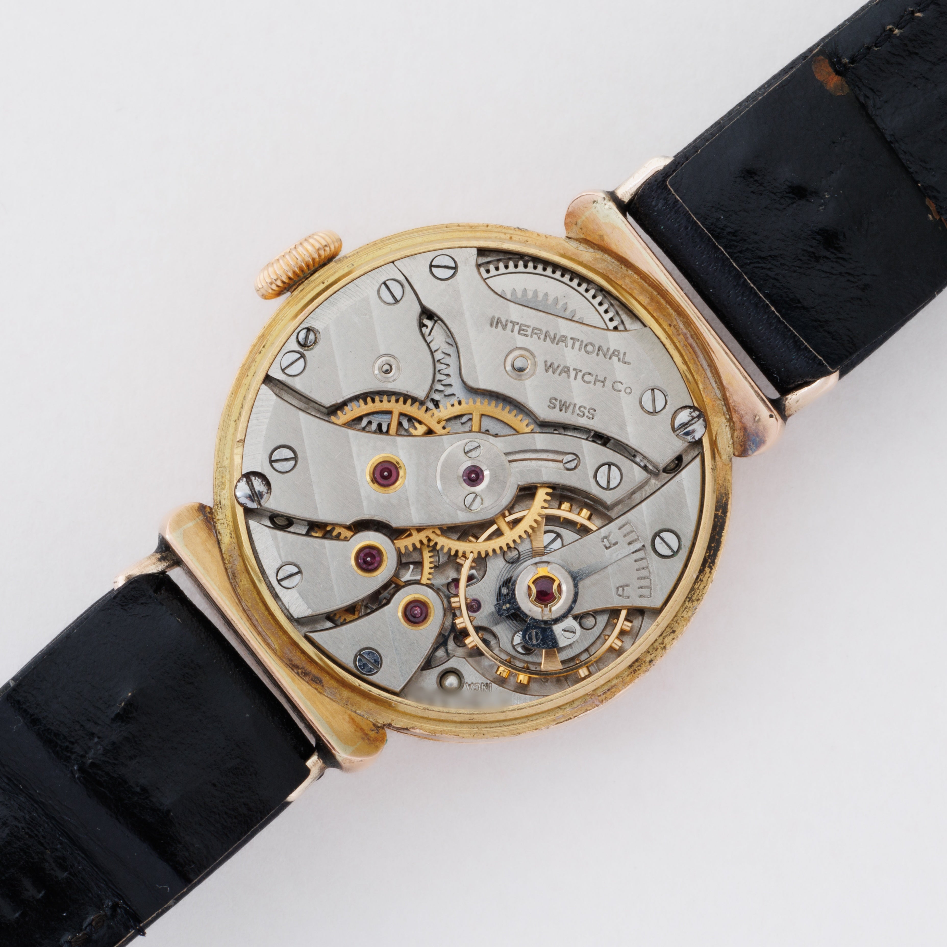 IWC 18金無垢ピンクゴールドラウンドケース 1947年製 Cal.60 手巻き