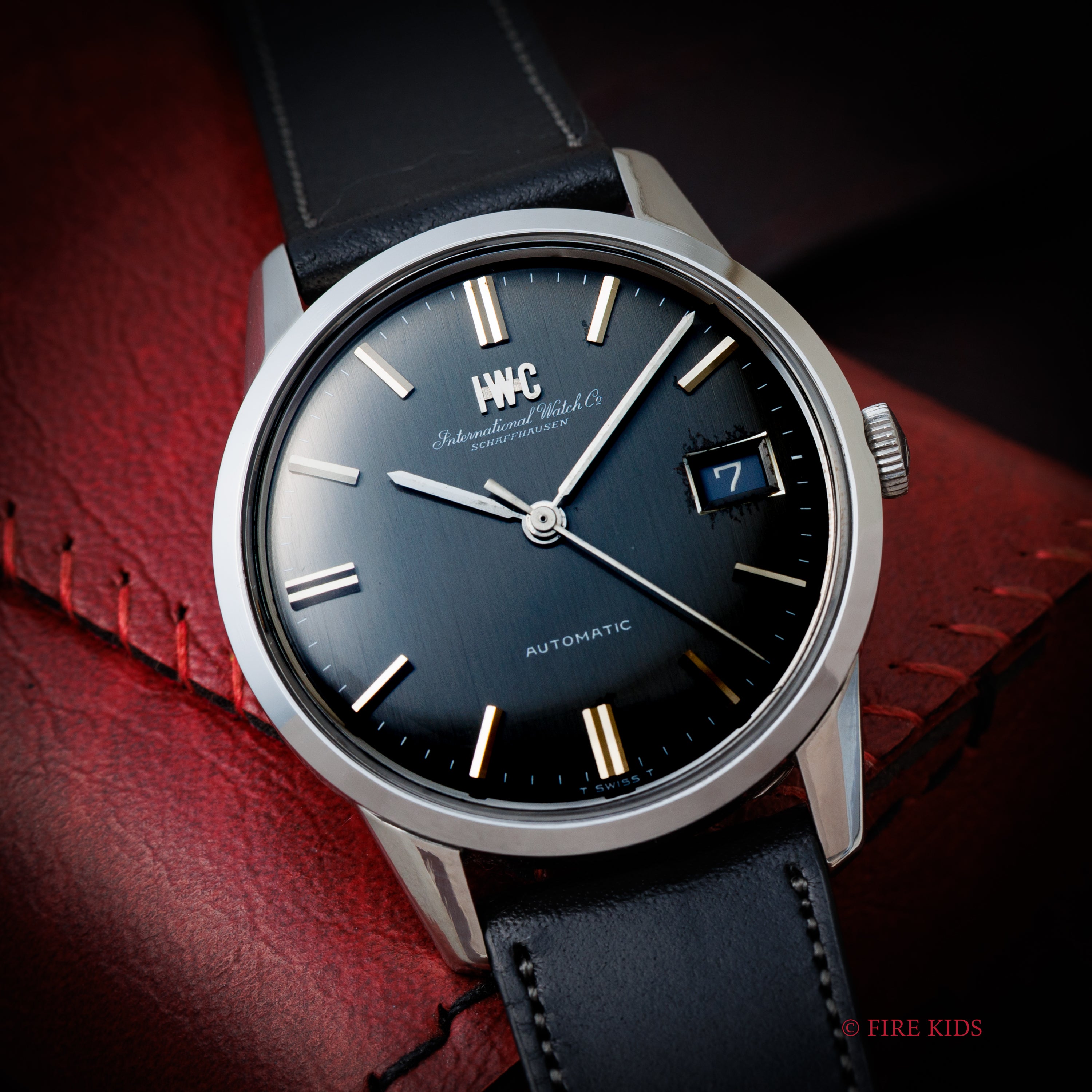 IWC ラウンドケース オートマチック 1970年製 Ref.R810AD ダークグレーダイヤル