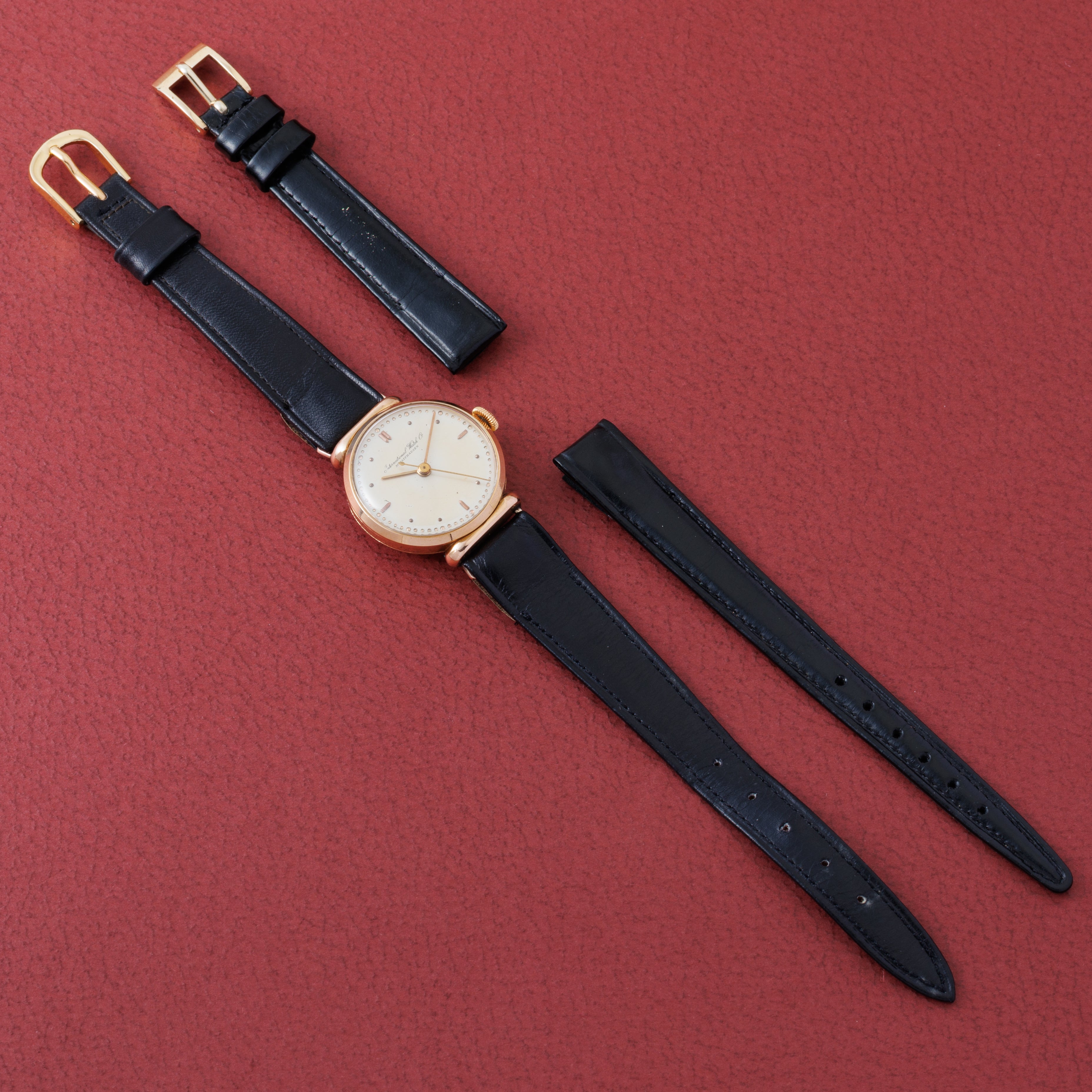 IWC 18金無垢ピンクゴールドラウンドケース 1947年製 Cal.60 手巻き