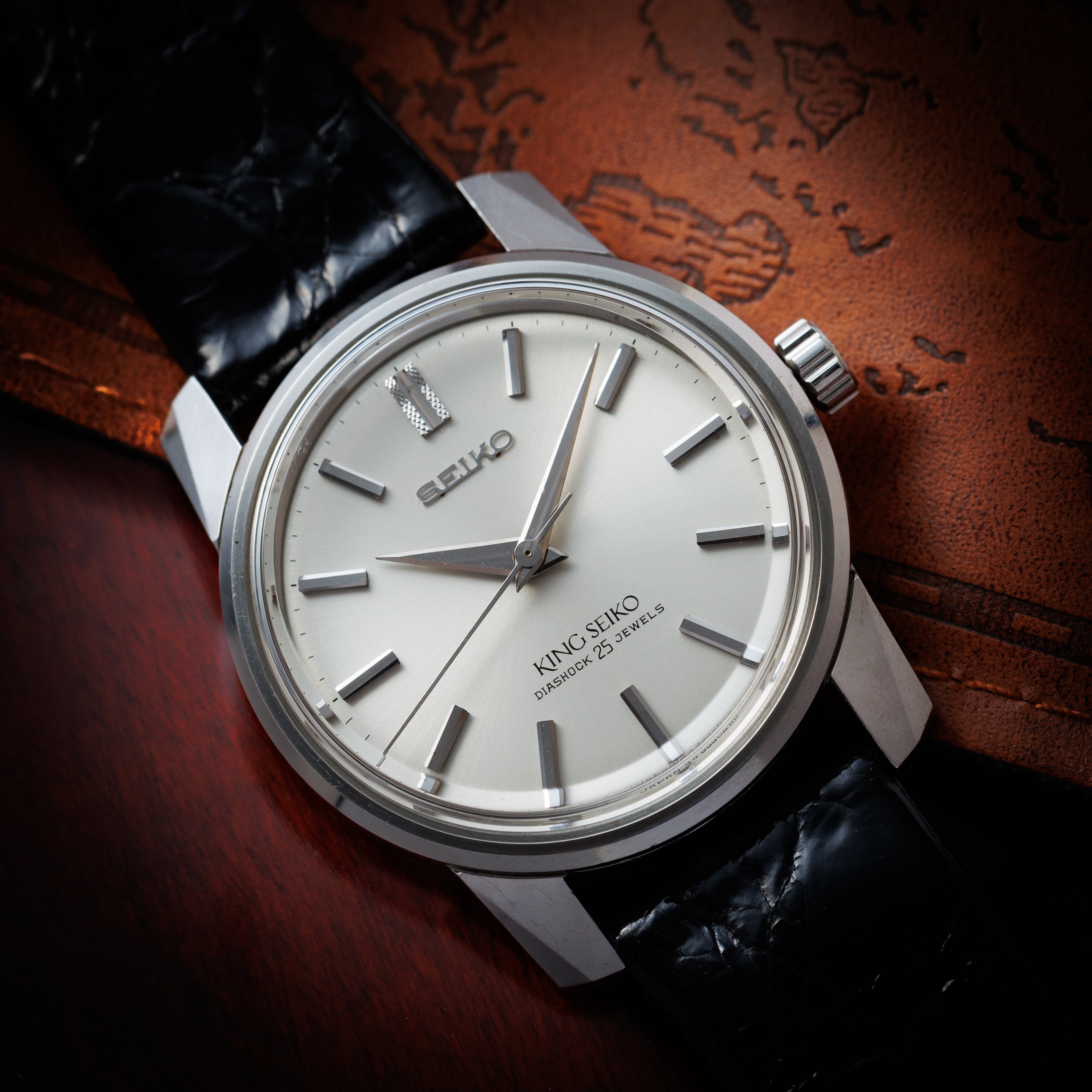 セイコー 44キングセイコー前期 1965年製 Ref.44-9990 盾メダリオン 純正尾錠付き