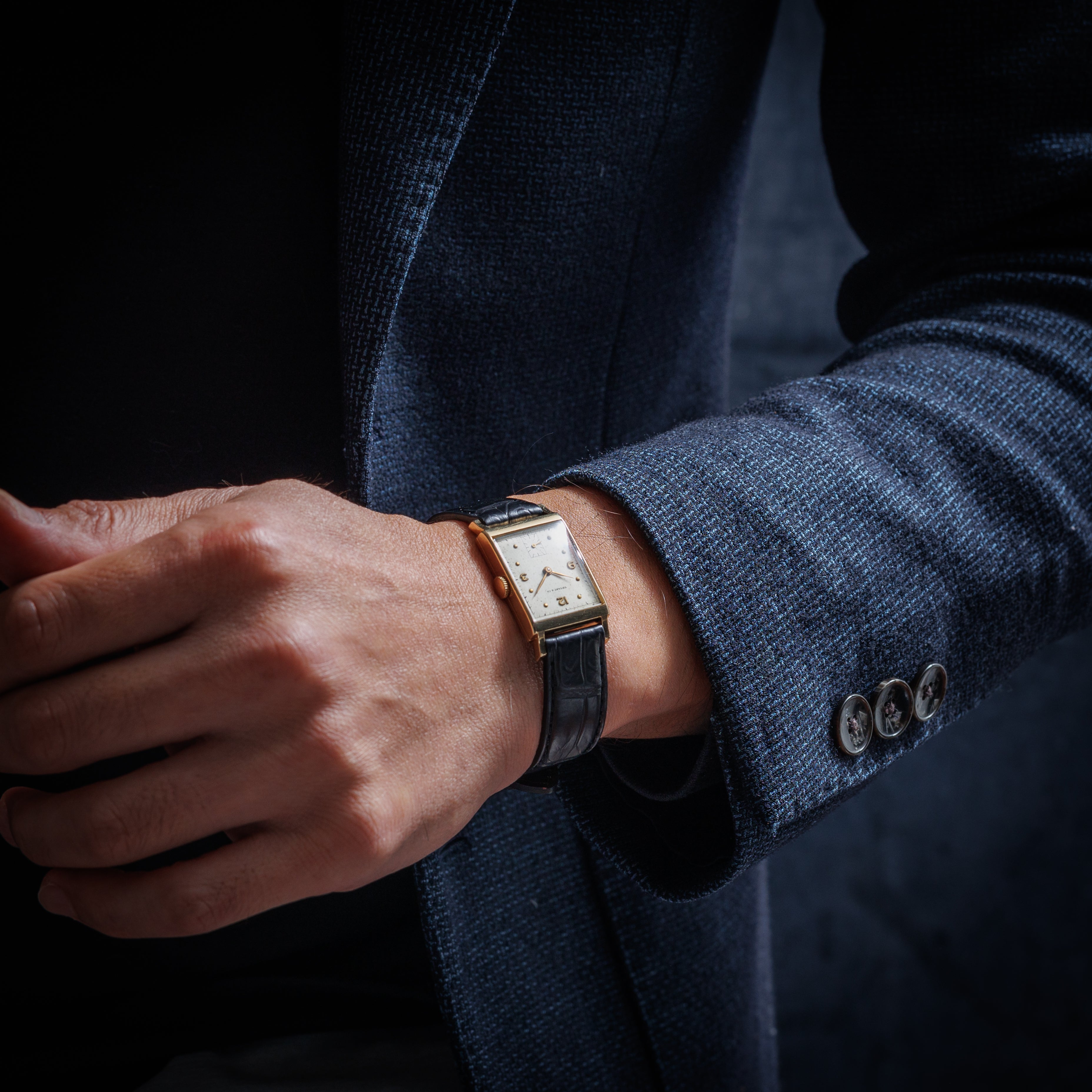 ティファニー レクタンギュラー 1940年代製 14金イエローゴールド 手巻き