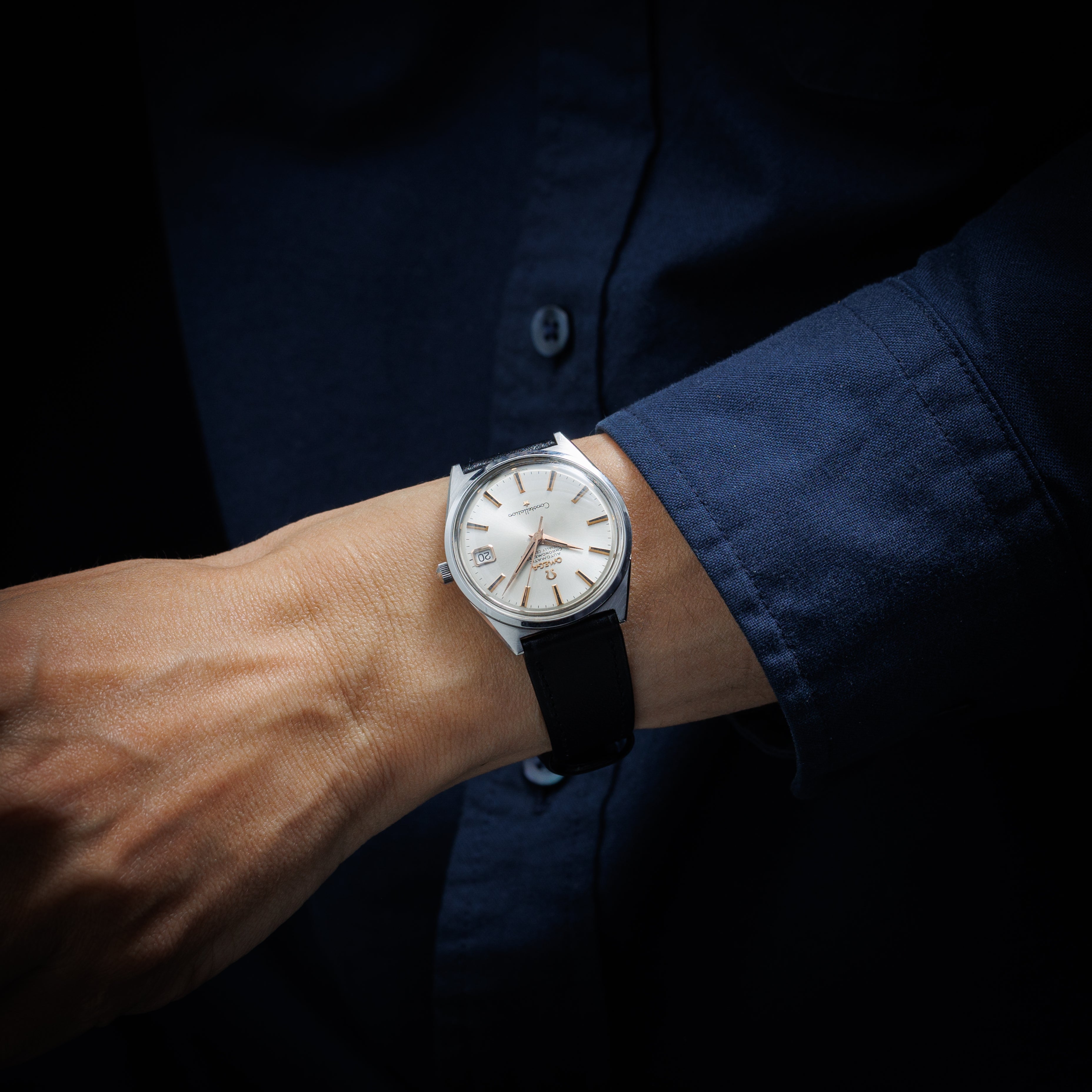 オメガ コンステレーション 1969年製 Ref.168.0015トノーケース 純正革ベルト、箱付き