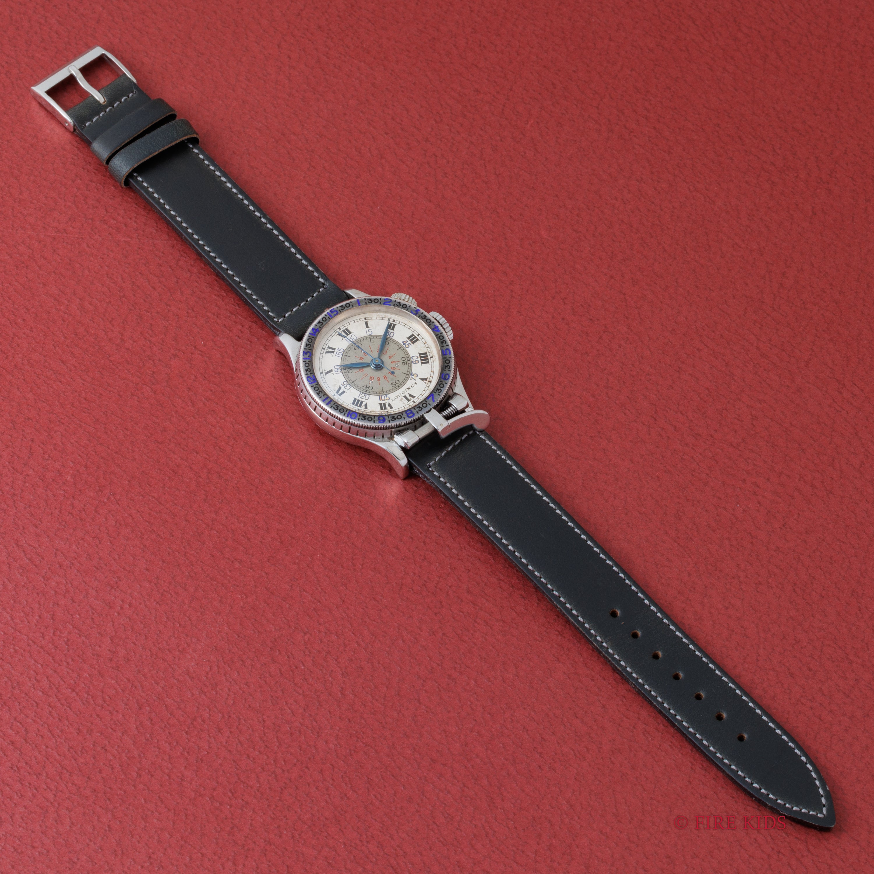 ロンジン リンドバーグ 1949年製 アワーアングルウォッチ レバー式ベゼルロック Cal.12L