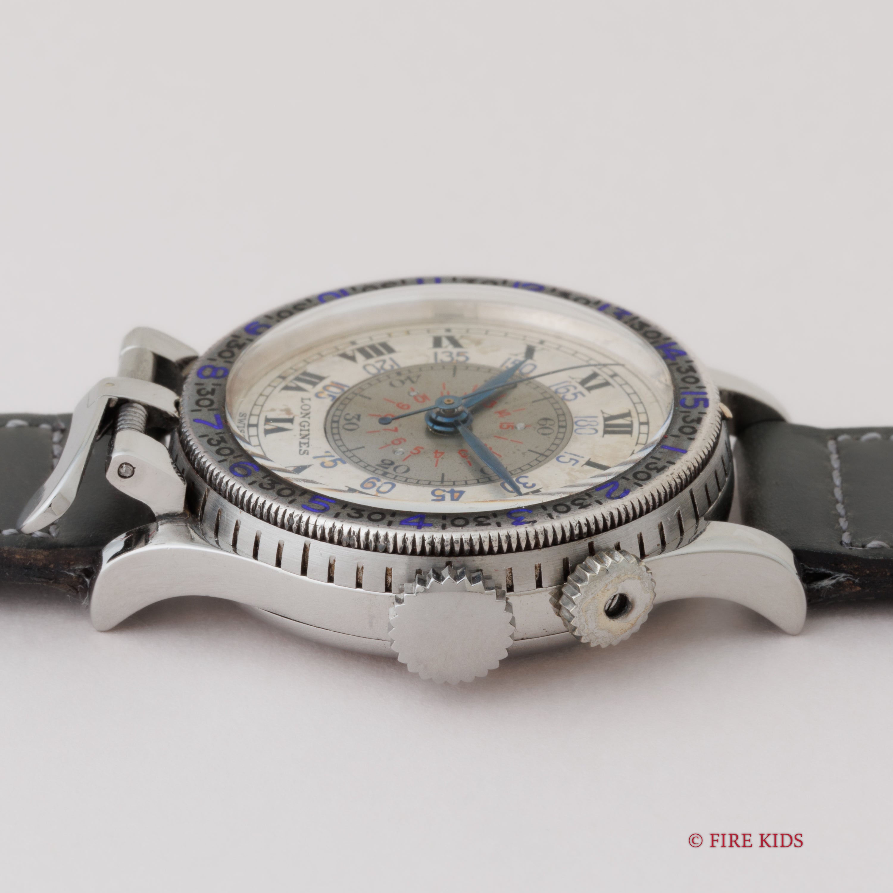 ロンジン リンドバーグ 1949年製 アワーアングルウォッチ レバー式ベゼルロック Cal.12L