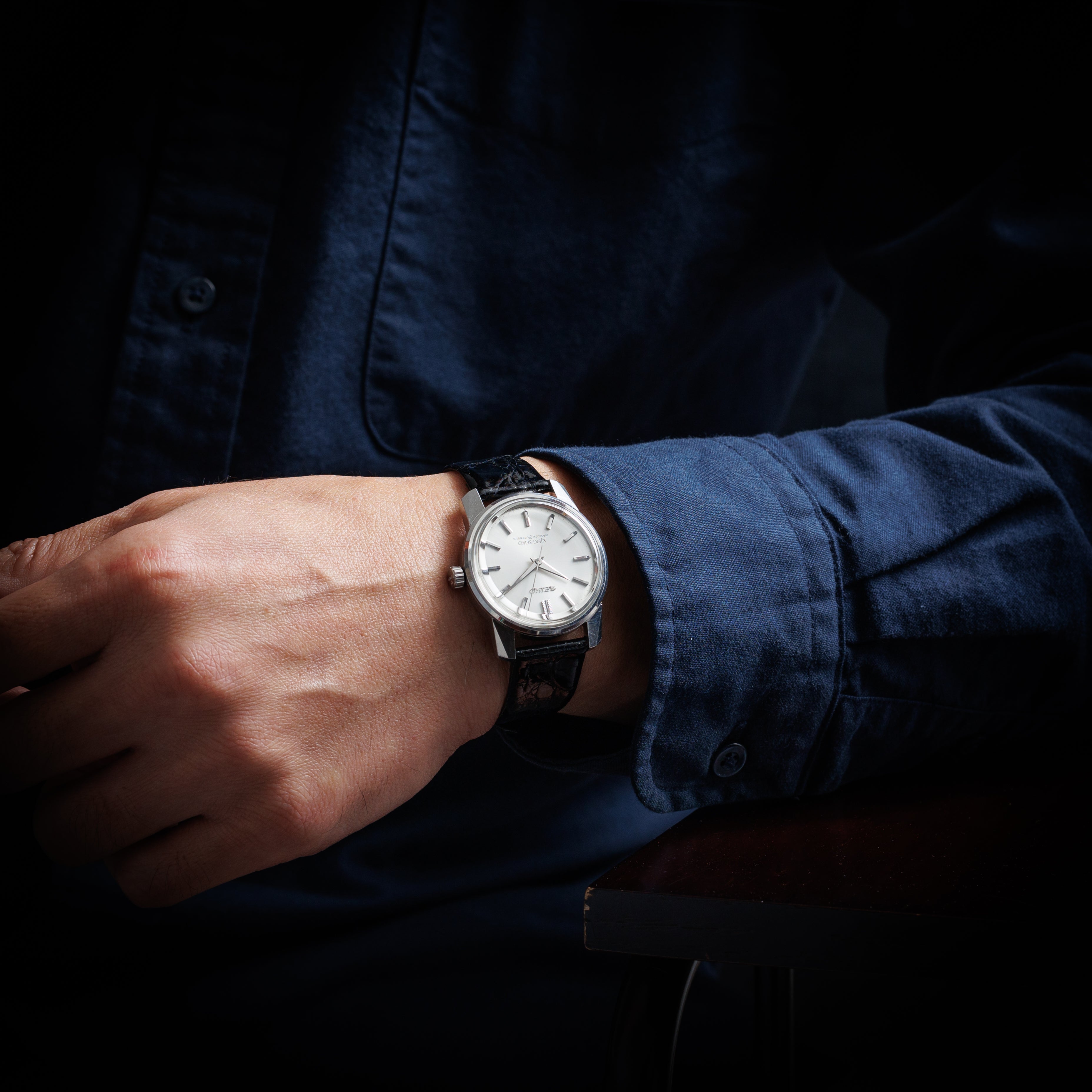 セイコー 44キングセイコー前期 1965年製 Ref.44-9990 盾メダリオン 純正尾錠付き