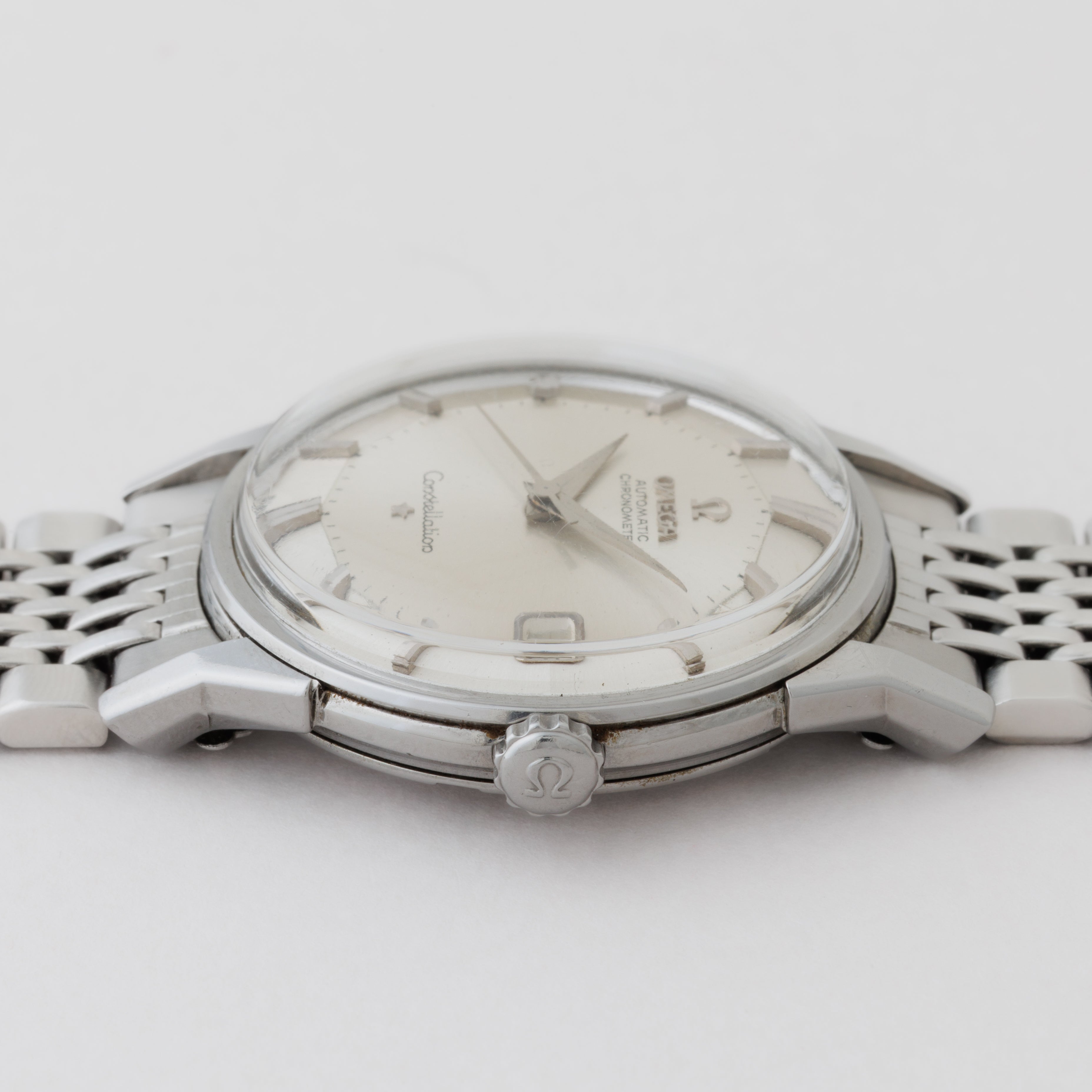 オメガ コンステレーション 12角 1962年製 Ref.14902 62 SC シルバーダイヤル 純正ブレス 純正革ベルト付き