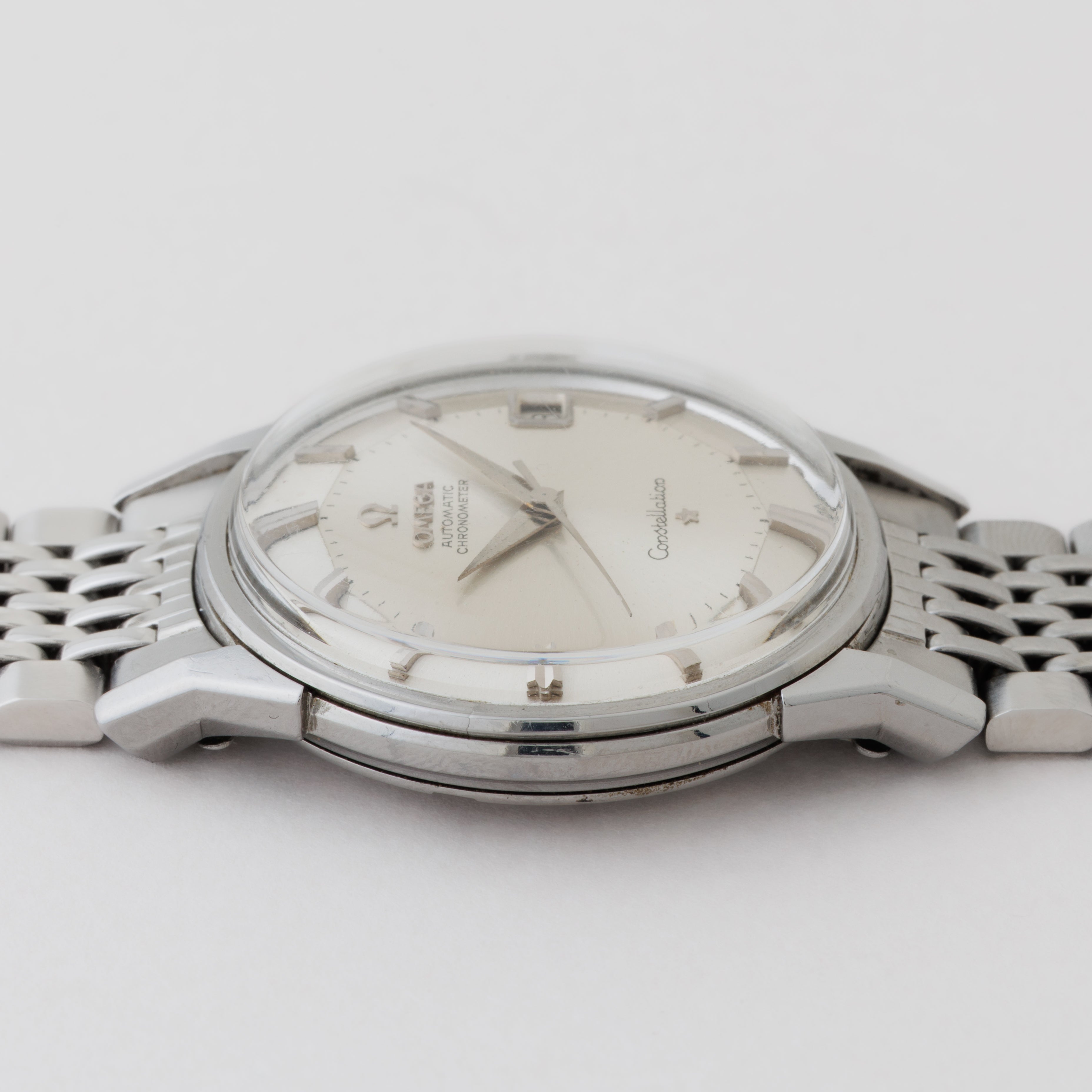 オメガ コンステレーション 12角 1962年製 Ref.14902 62 SC シルバーダイヤル 純正ブレス 純正革ベルト付き
