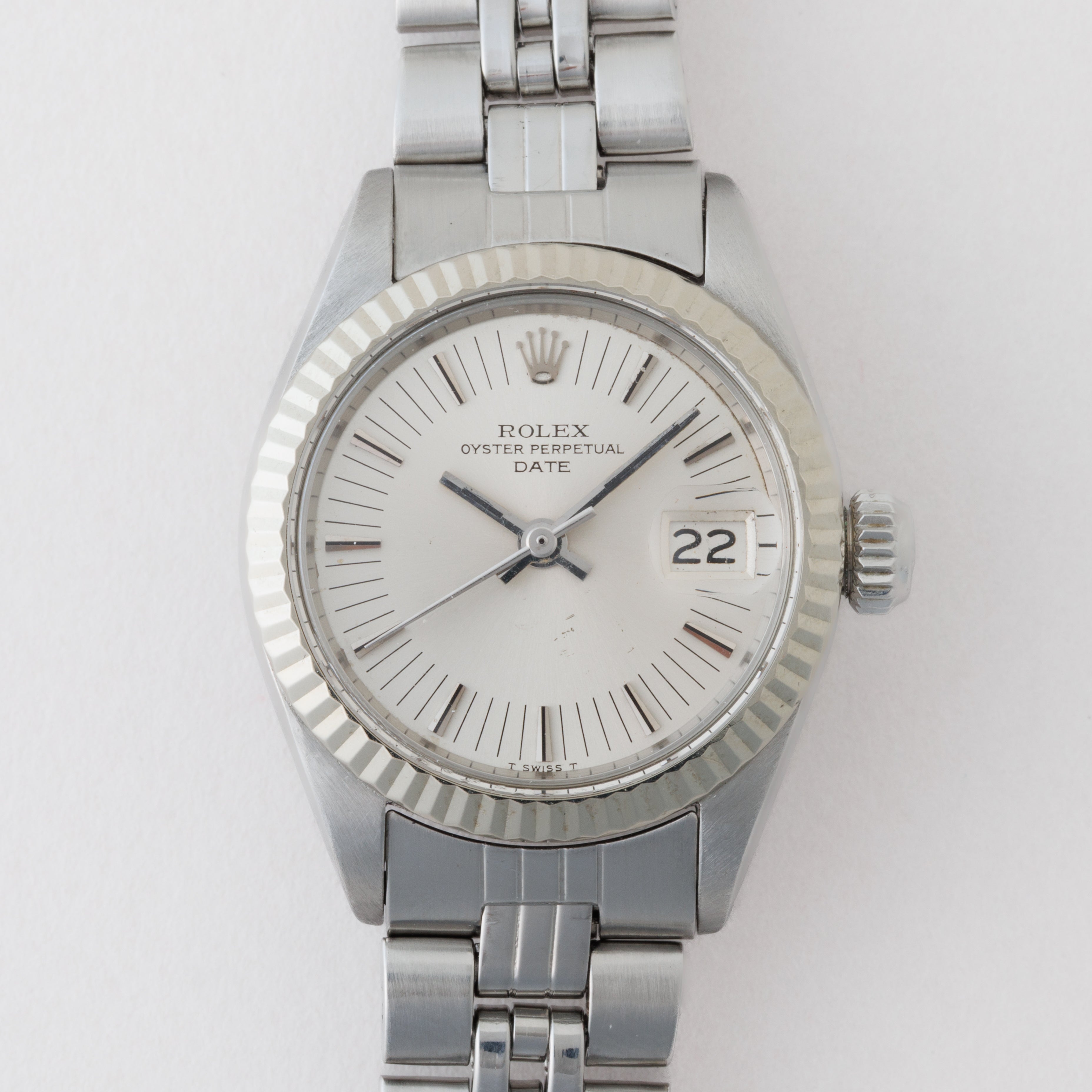 ロレックス レディース オイスターパーペチュアルデイト 1971年製 Ref.6917 ラジアルダイヤル