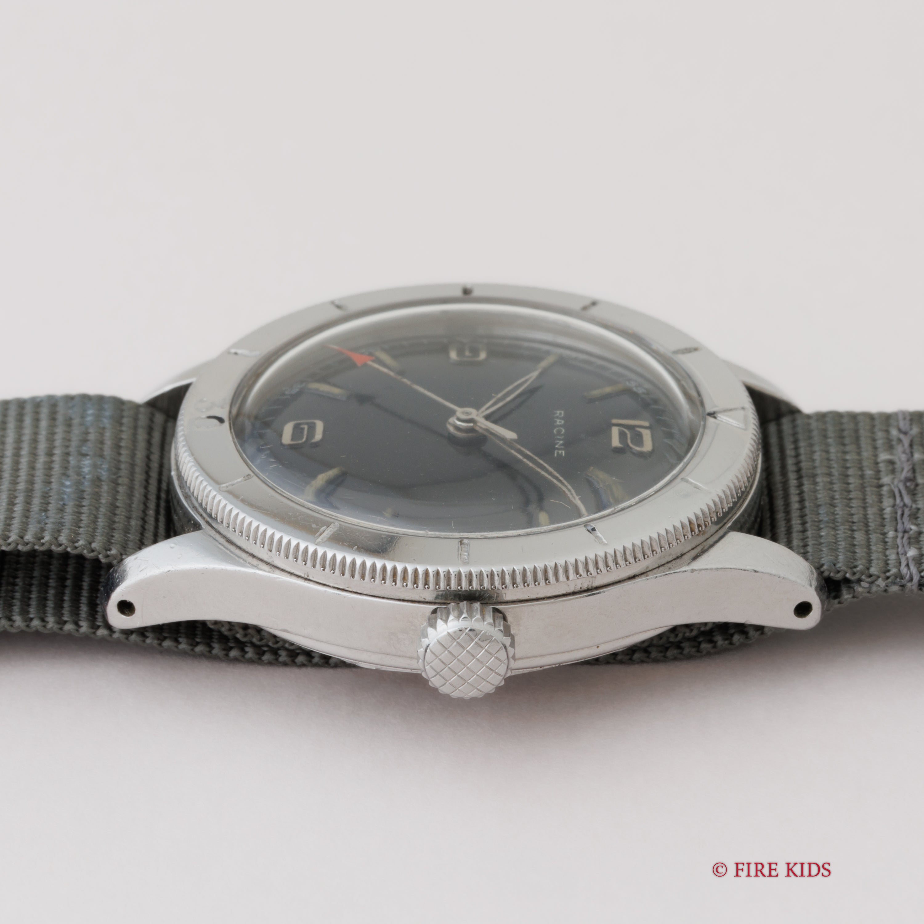 ラシン ギャレット 飛びアラビアダイヤル 1940年代 手巻き センターセコンド