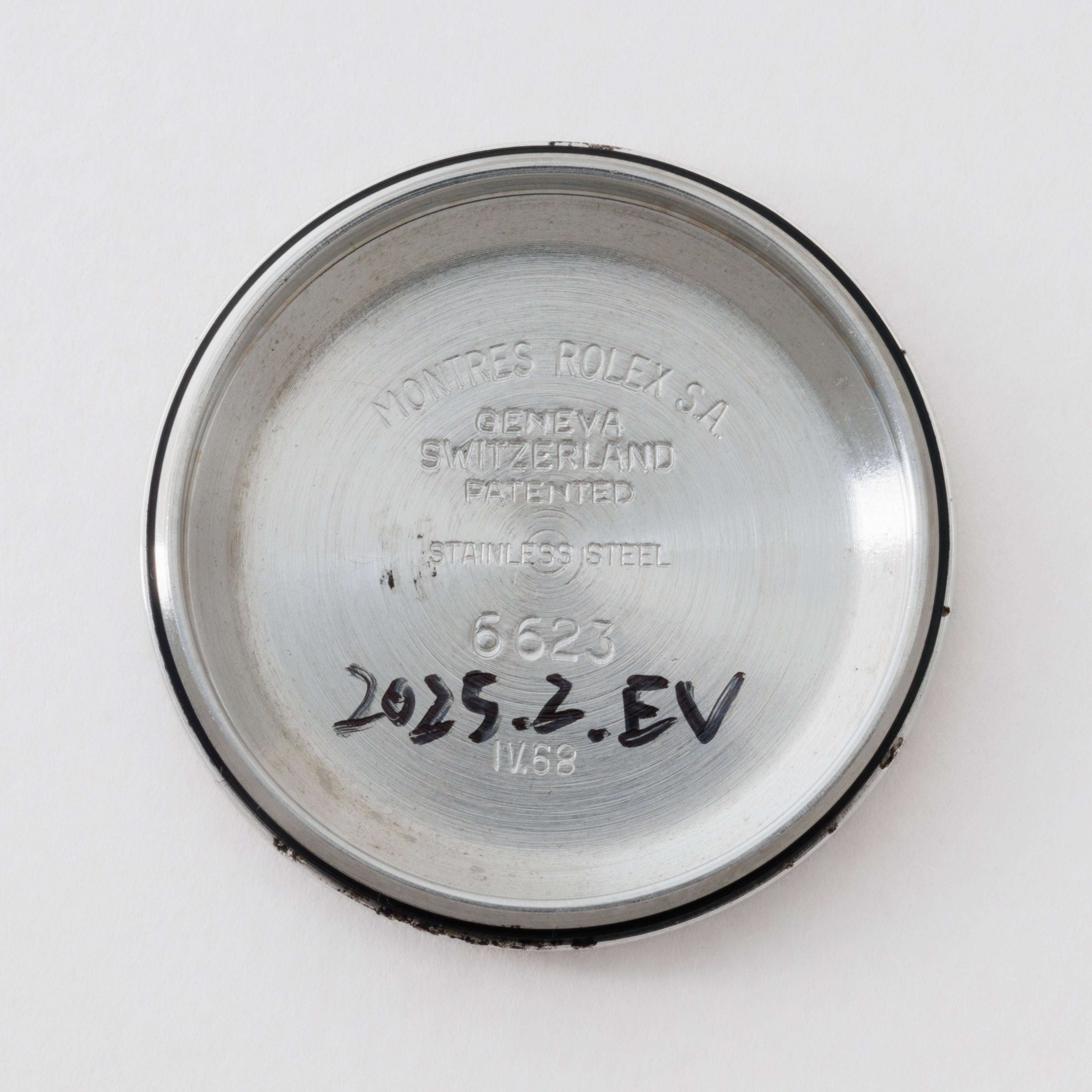 ロレックス オイスターパーペチュアル 1968年製 Ref.6623 レディース ブラックギルトダイヤル ノンデイト