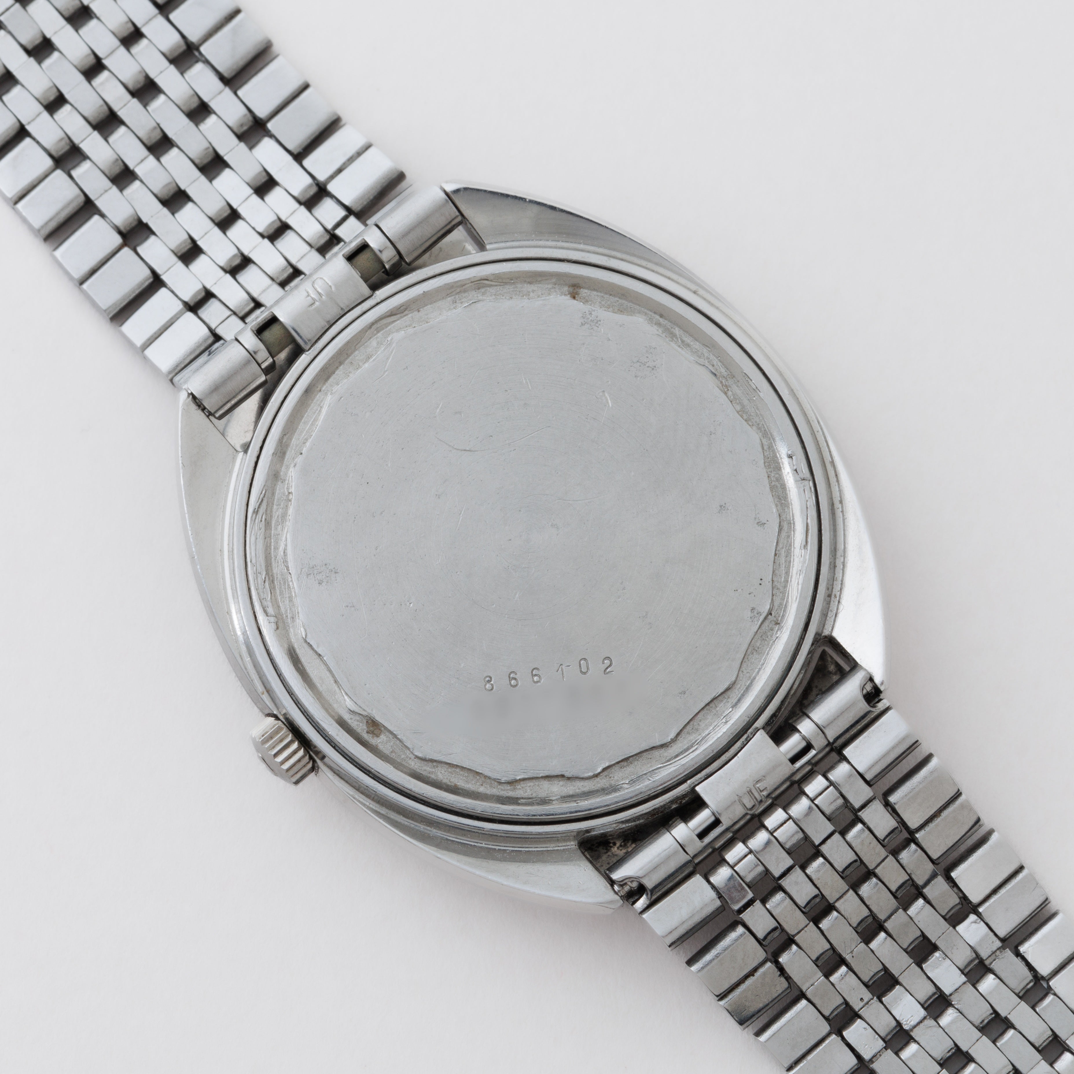 ユニバーサル・ジュネーブ ホワイトシャドウ 1970年代製 マイクローター自動巻き 純正ブレス