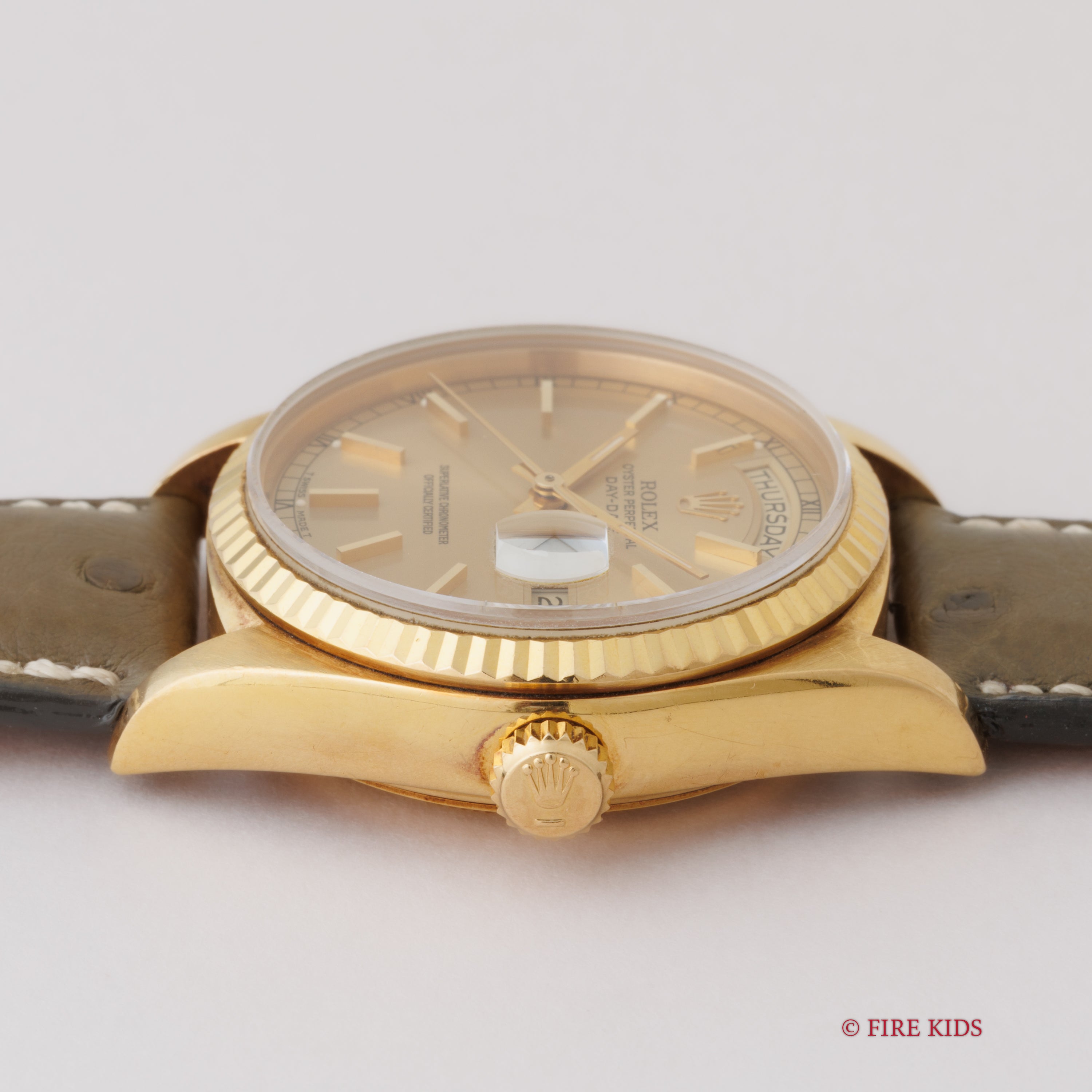 ロレックス デイデイト 1987~88年製 18金無垢シャンパンダイヤル Ref.18038 純正GP王冠尾錠