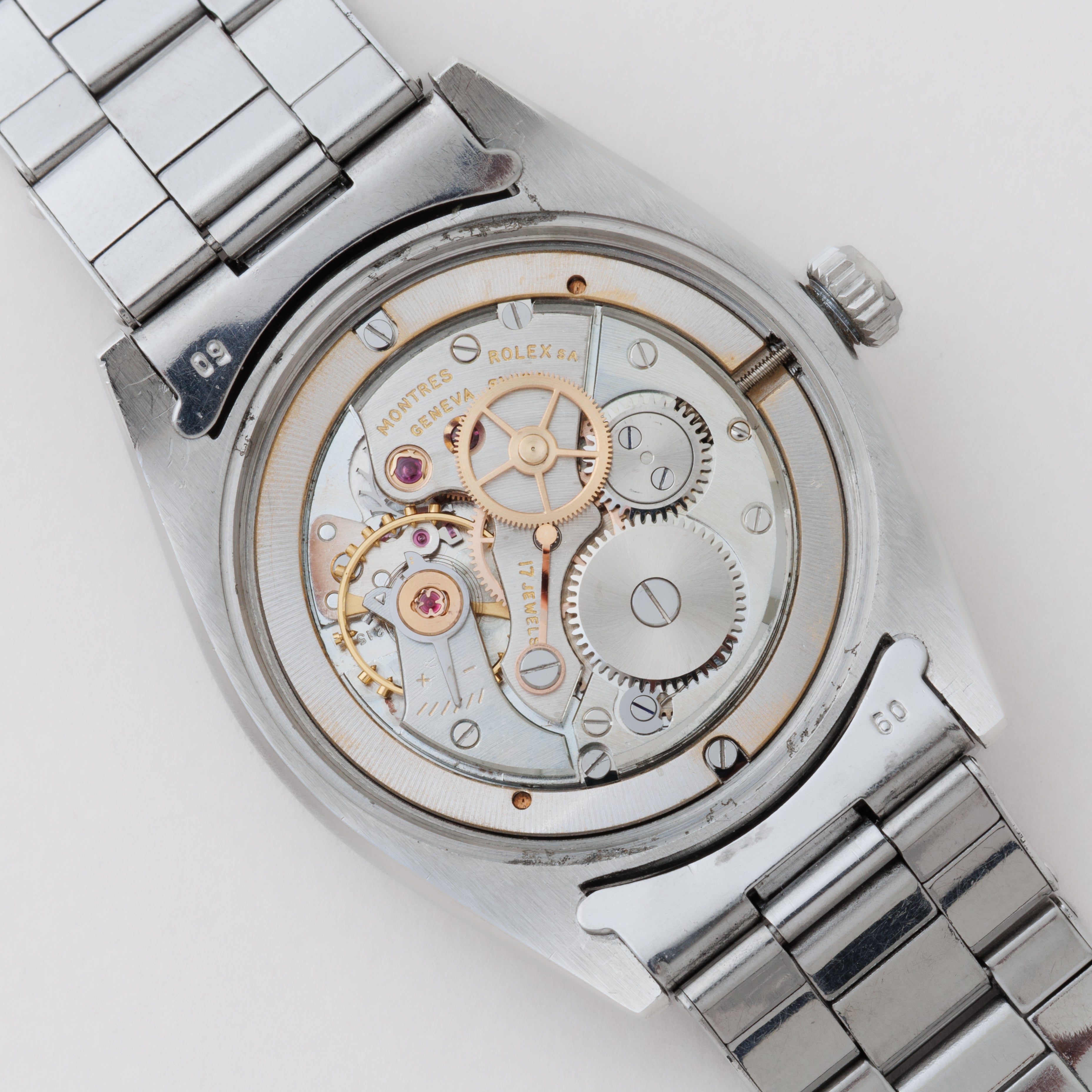 ロレックス オイスターデイト 1964年製 Ref.6694 アルファハンド 手巻き 純正リベットブレス