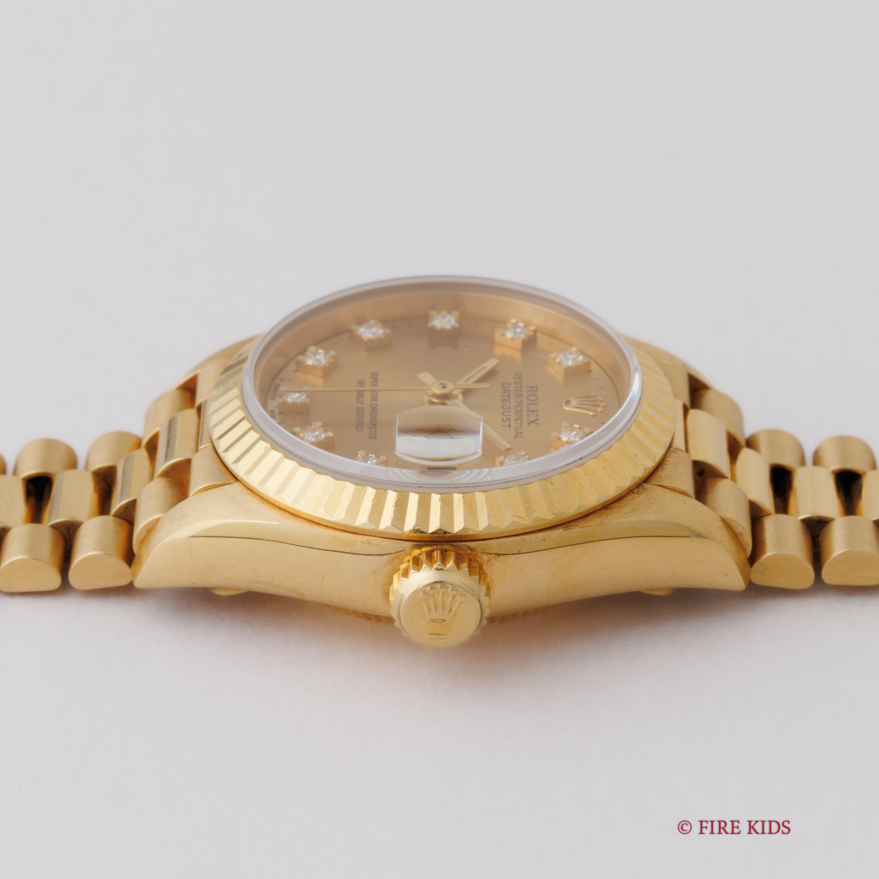 ロレックス 18金無垢レディース デイトジャスト 10Pダイヤ 1990年製(平成2年製) Ref.69178