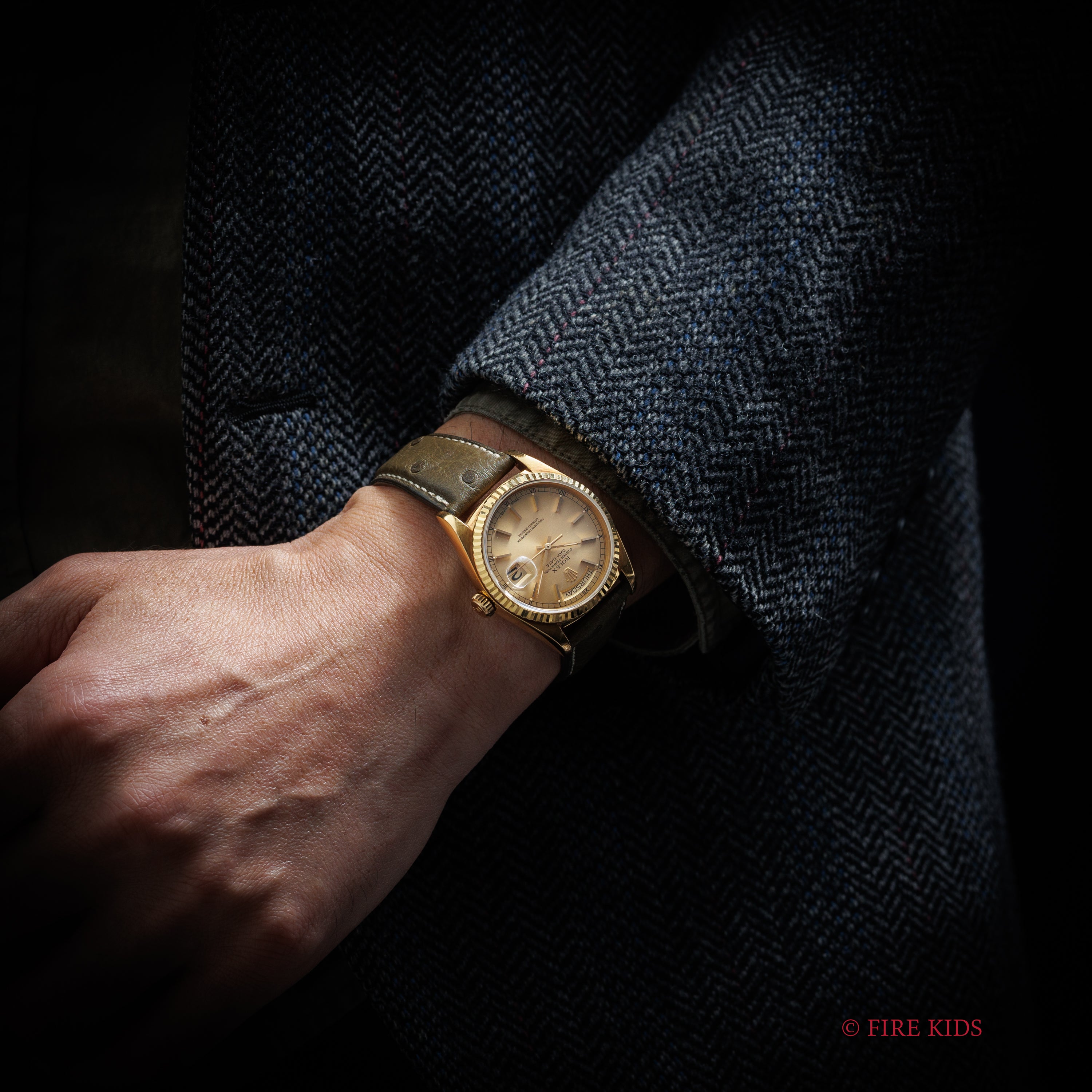 ロレックス デイデイト 1987~88年製 18金無垢シャンパンダイヤル Ref.18038 純正GP王冠尾錠