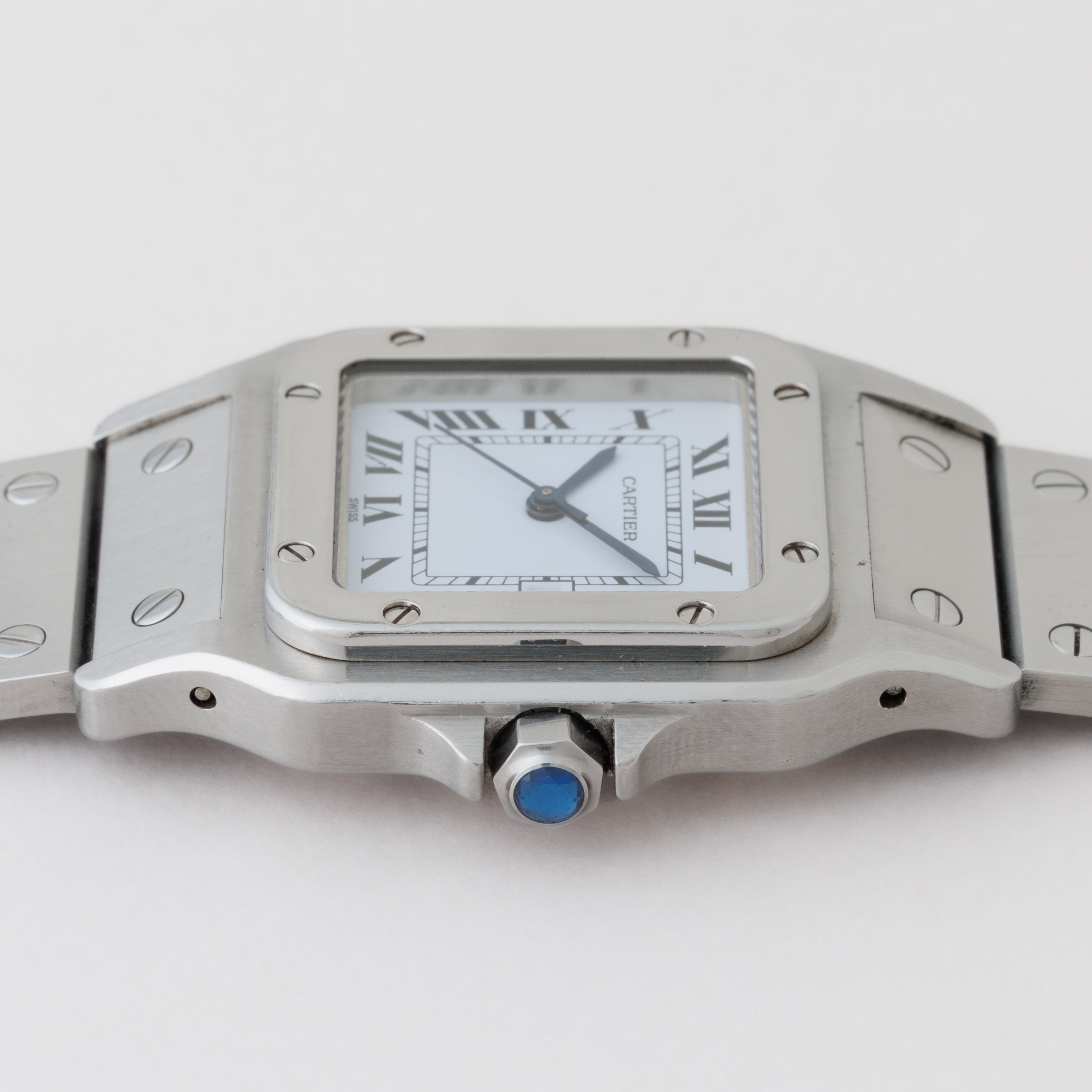 カルティエ サントス LMサイズ 1980年(昭和55年)発行ギャラ付 Ref.2960 ステンレスケース 自動巻き 修理明細 ポーチ付き