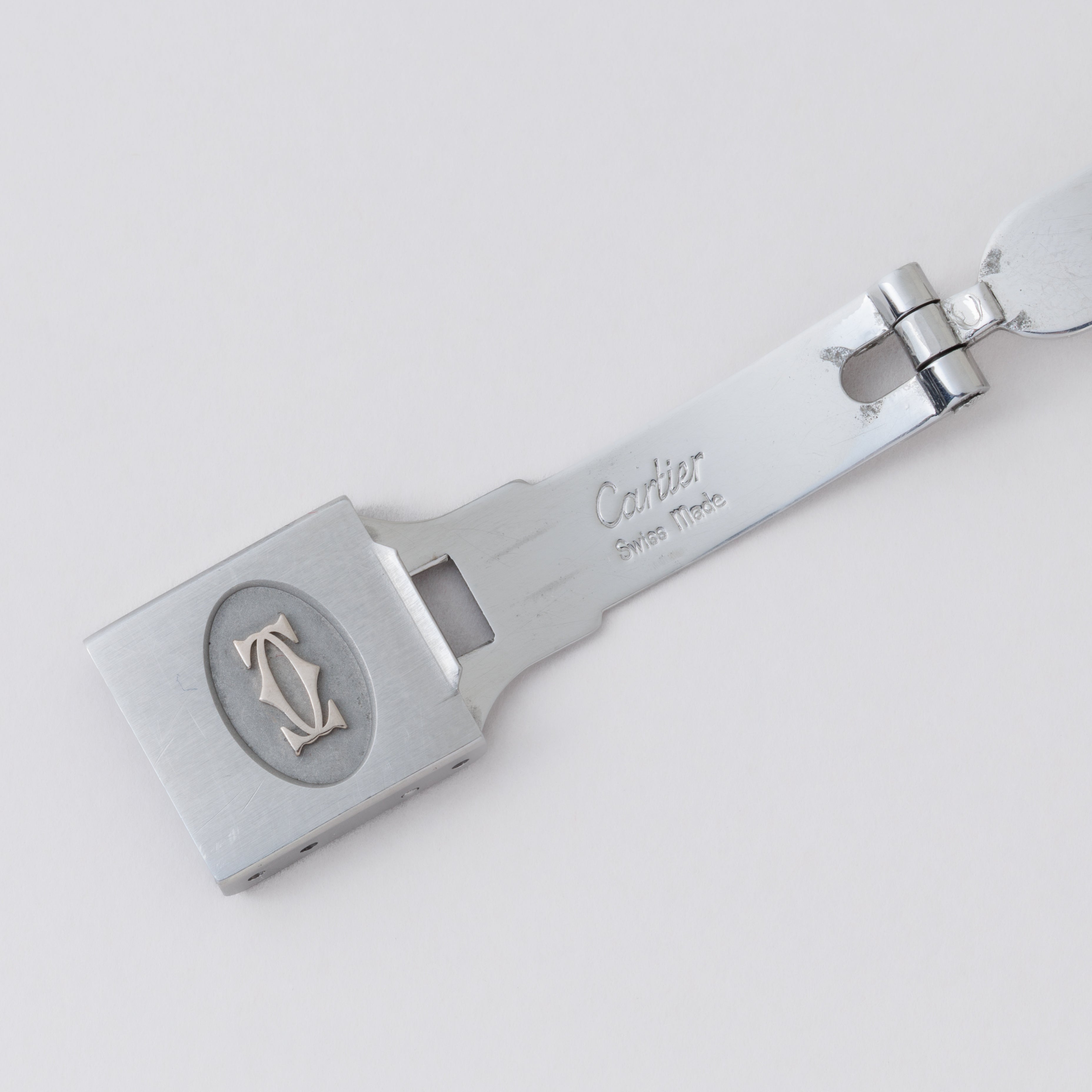 カルティエ サントス LMサイズ 1980年(昭和55年)発行ギャラ付 Ref.2960 ステンレスケース 自動巻き 修理明細 ポーチ付き