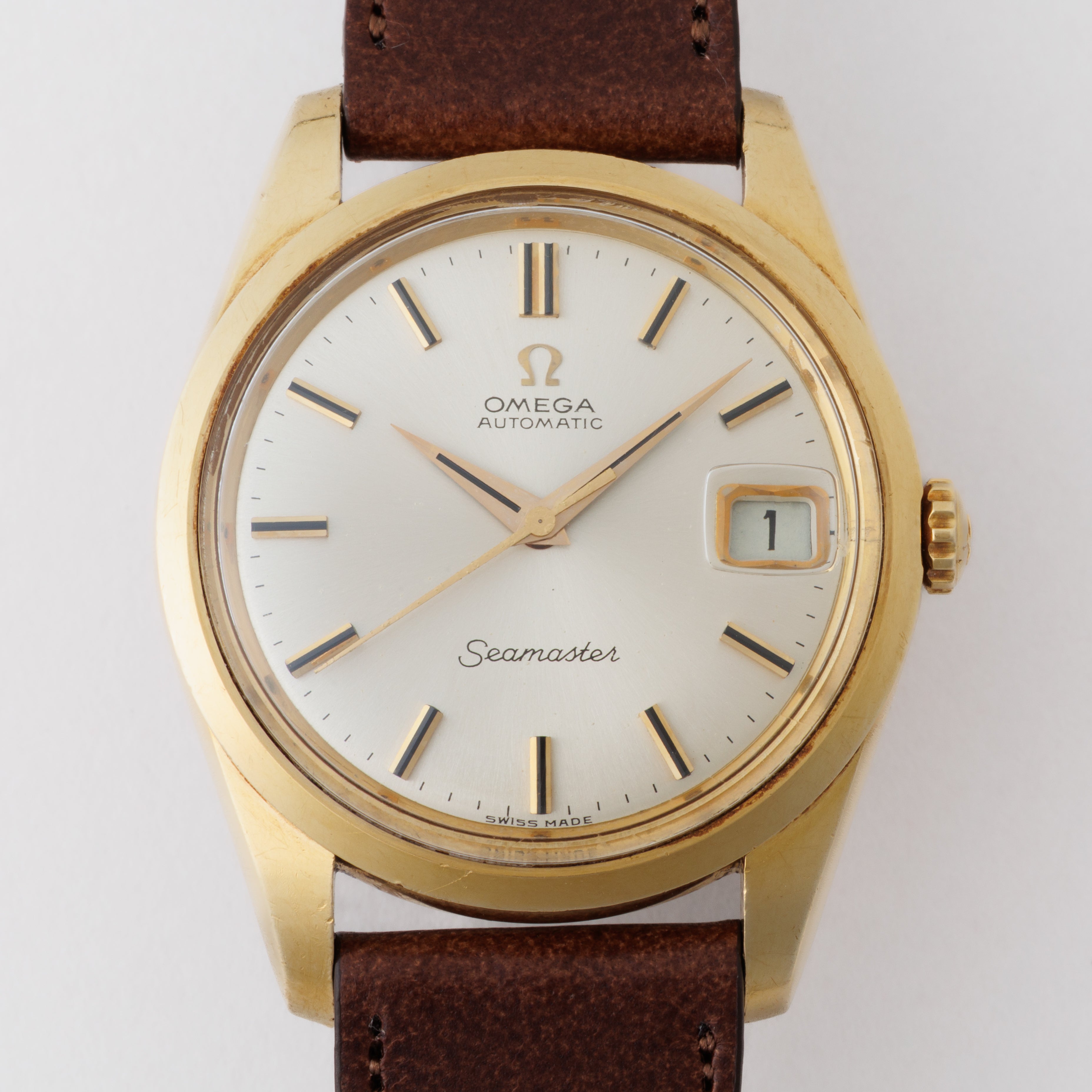 オメガ 18金無垢シーマスター 1966年製 Ref.166.010 自動巻 Cal.565 18KYG