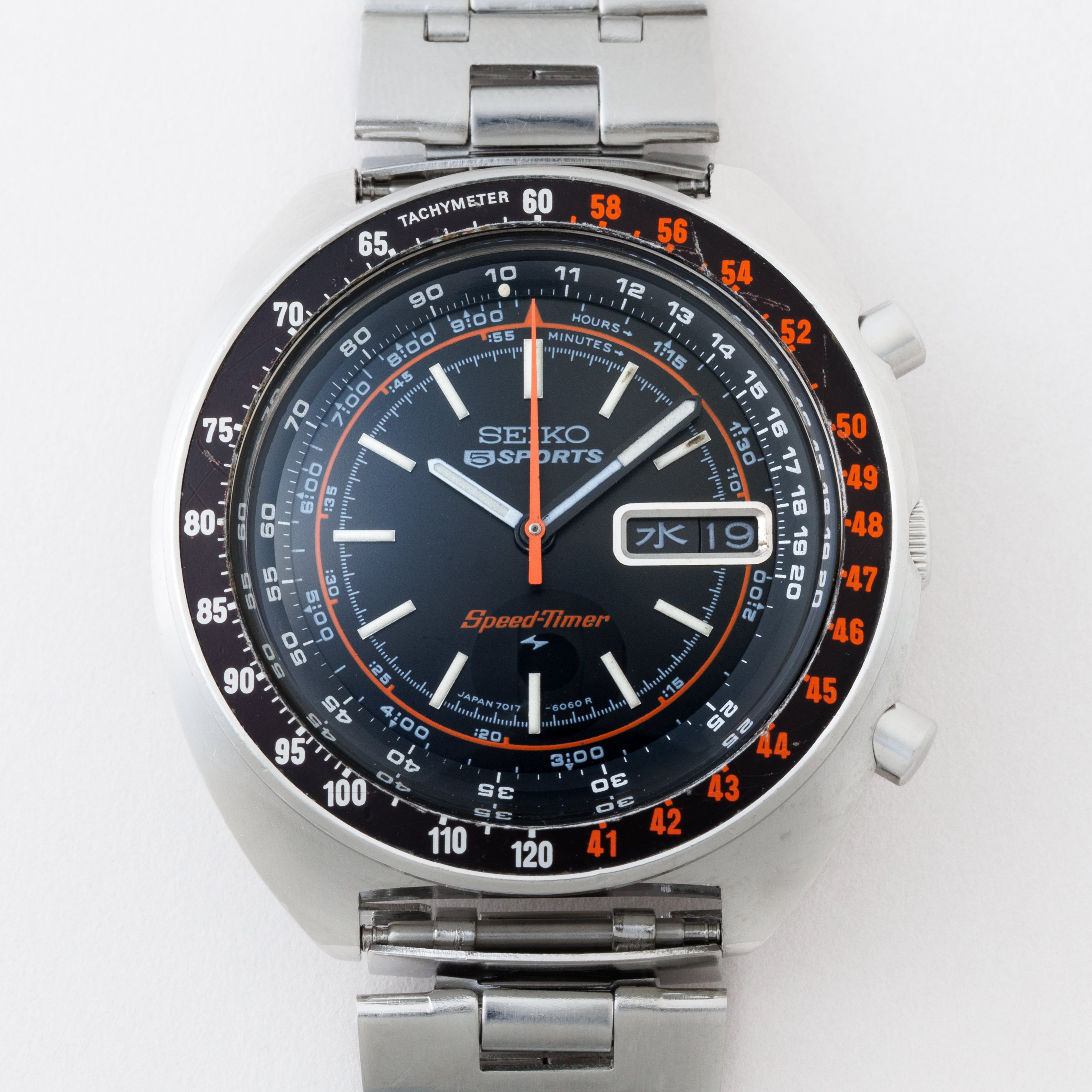 セイコー 5スポーツ スピードタイマー ラリーメーター 1971年製 Ref.7017-6050 自動巻クロノグラフ