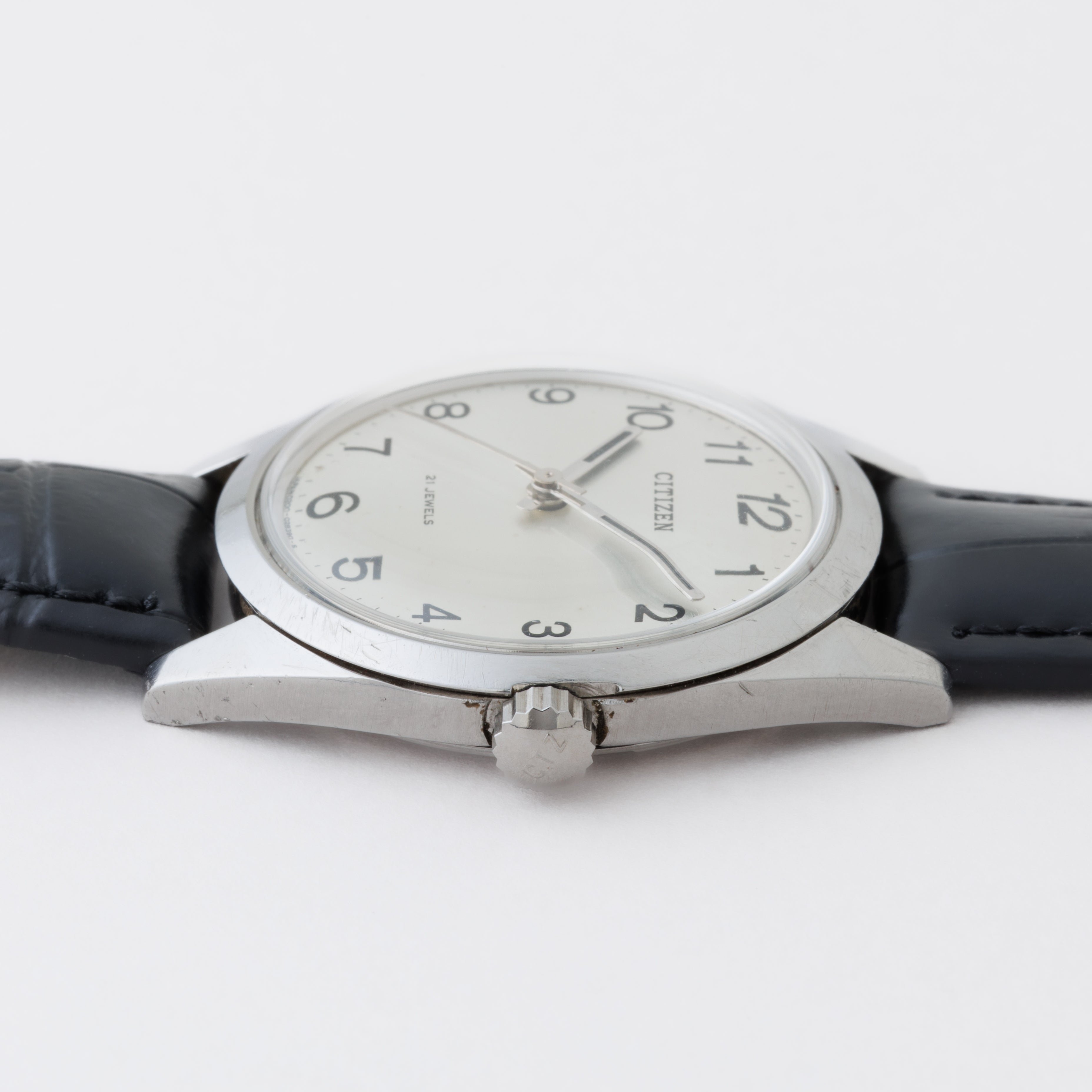 CITIZEN ラウンドケース 21石 手巻き 1960年代製 全アラビアダイヤル スクリューバック