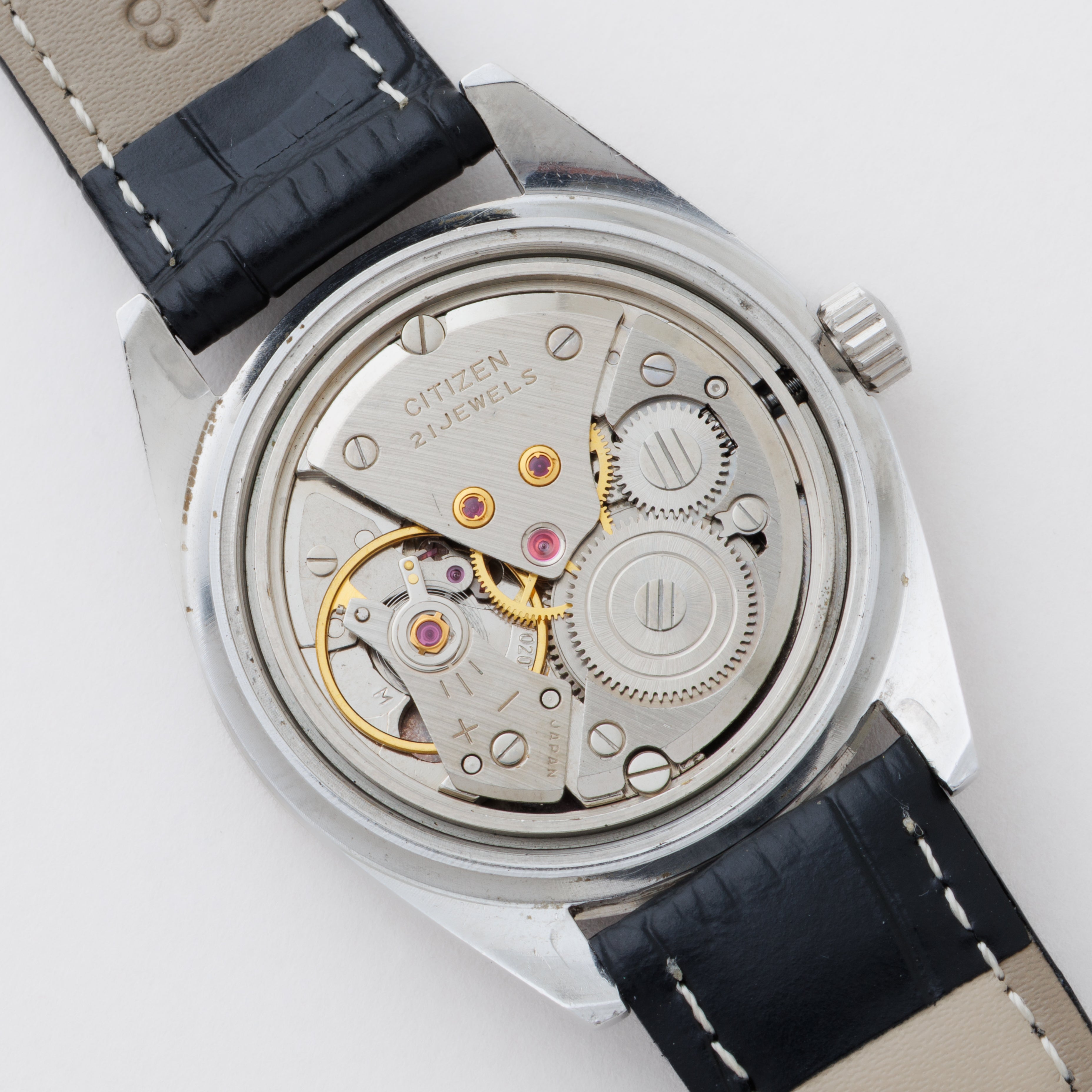 CITIZEN ラウンドケース 21石 手巻き 1960年代製 全アラビアダイヤル スクリューバック