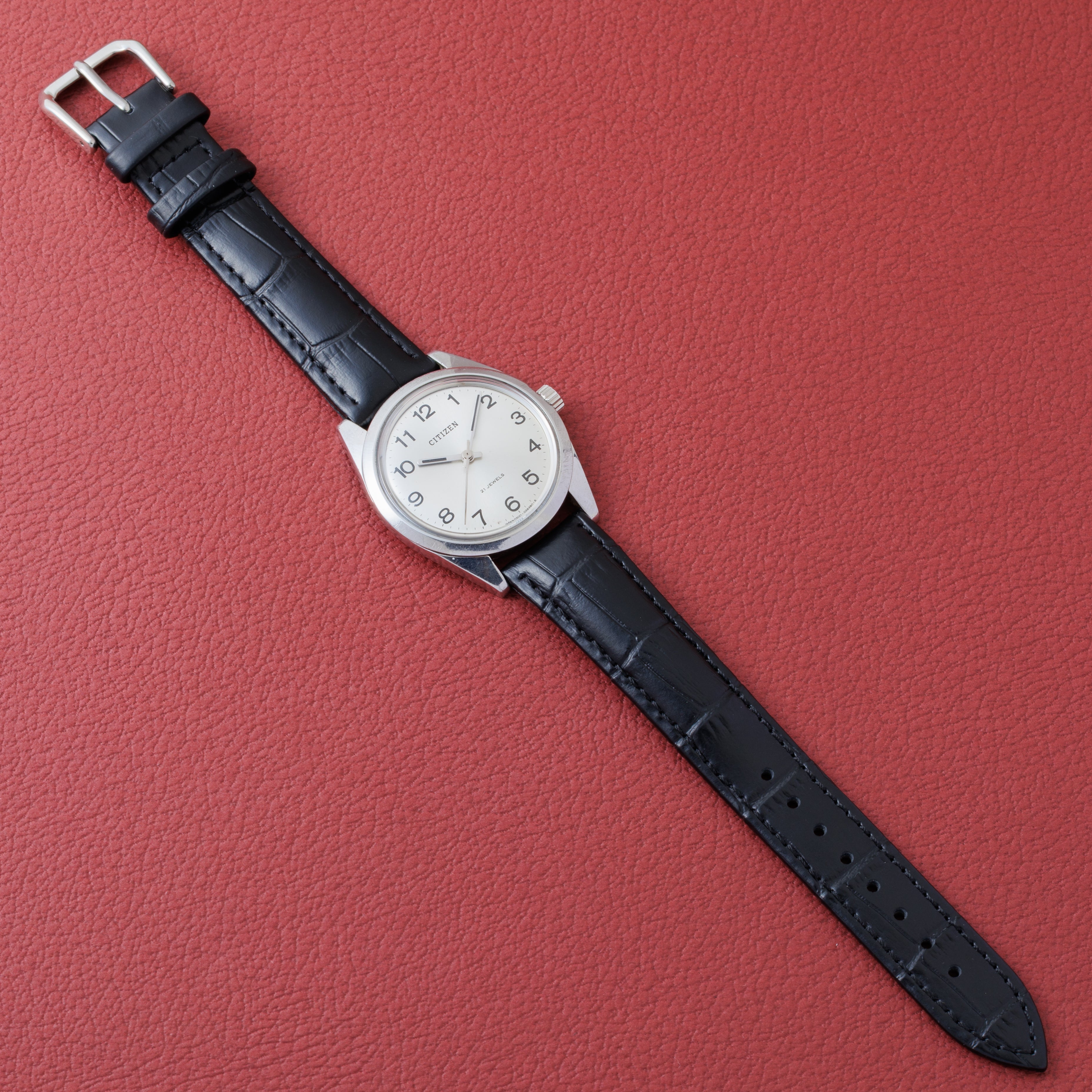 CITIZEN ラウンドケース 21石 手巻き 1960年代製 全アラビアダイヤル スクリューバック