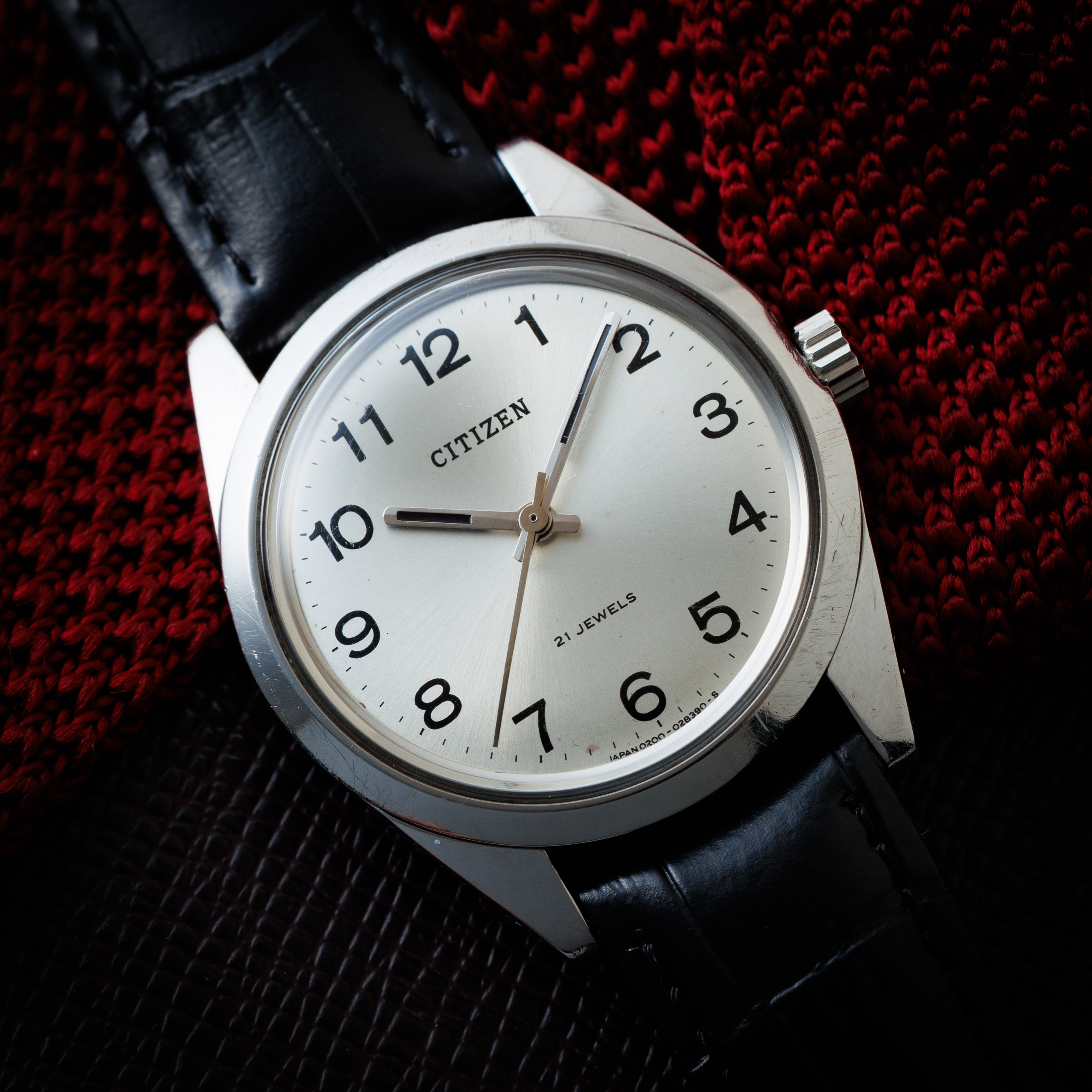 CITIZEN ラウンドケース 21石 手巻き 1960年代製 全アラビアダイヤル スクリューバック