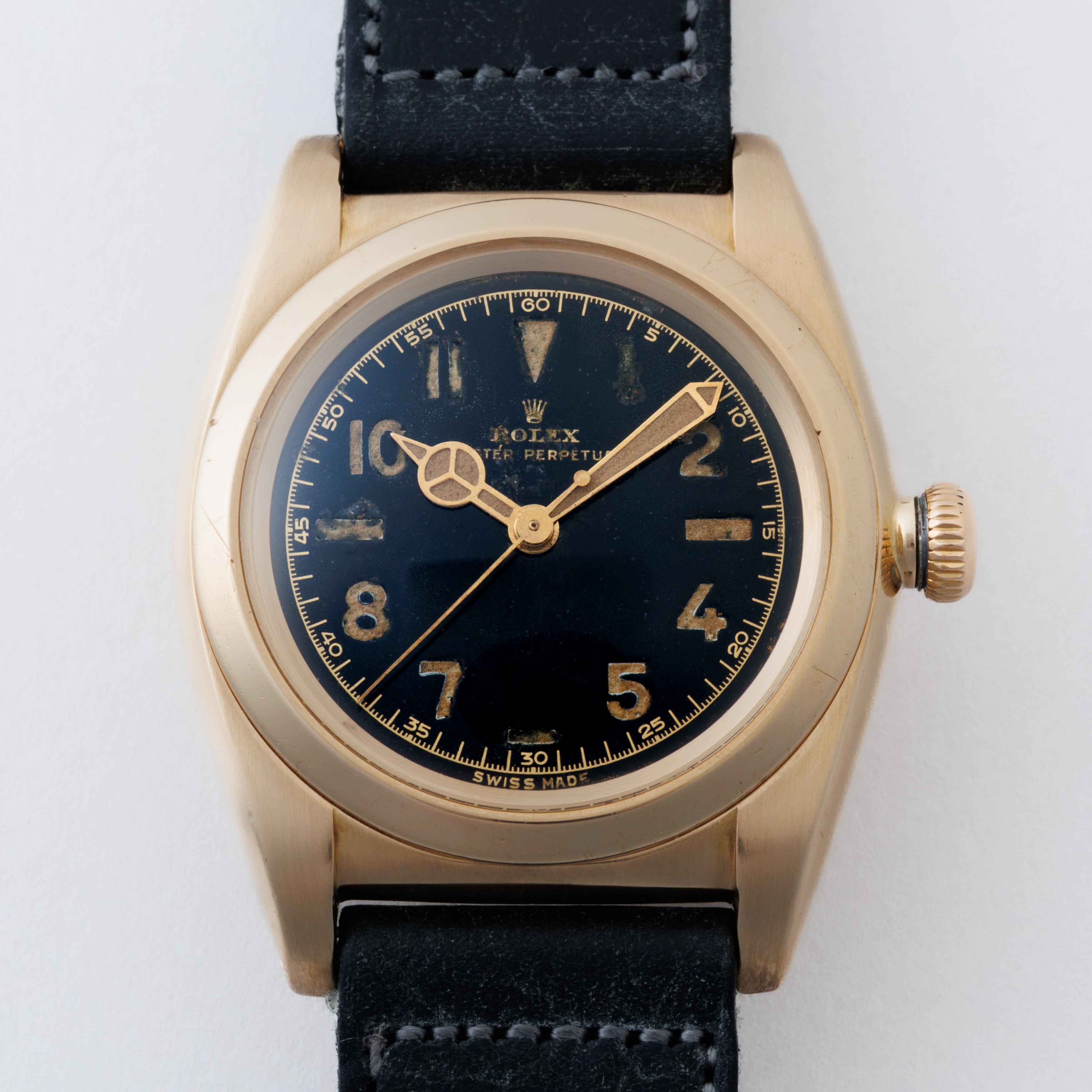 ロレックス バブルバック 1946年製 14KYG Ref.3131 セミユニークギルトダイヤル