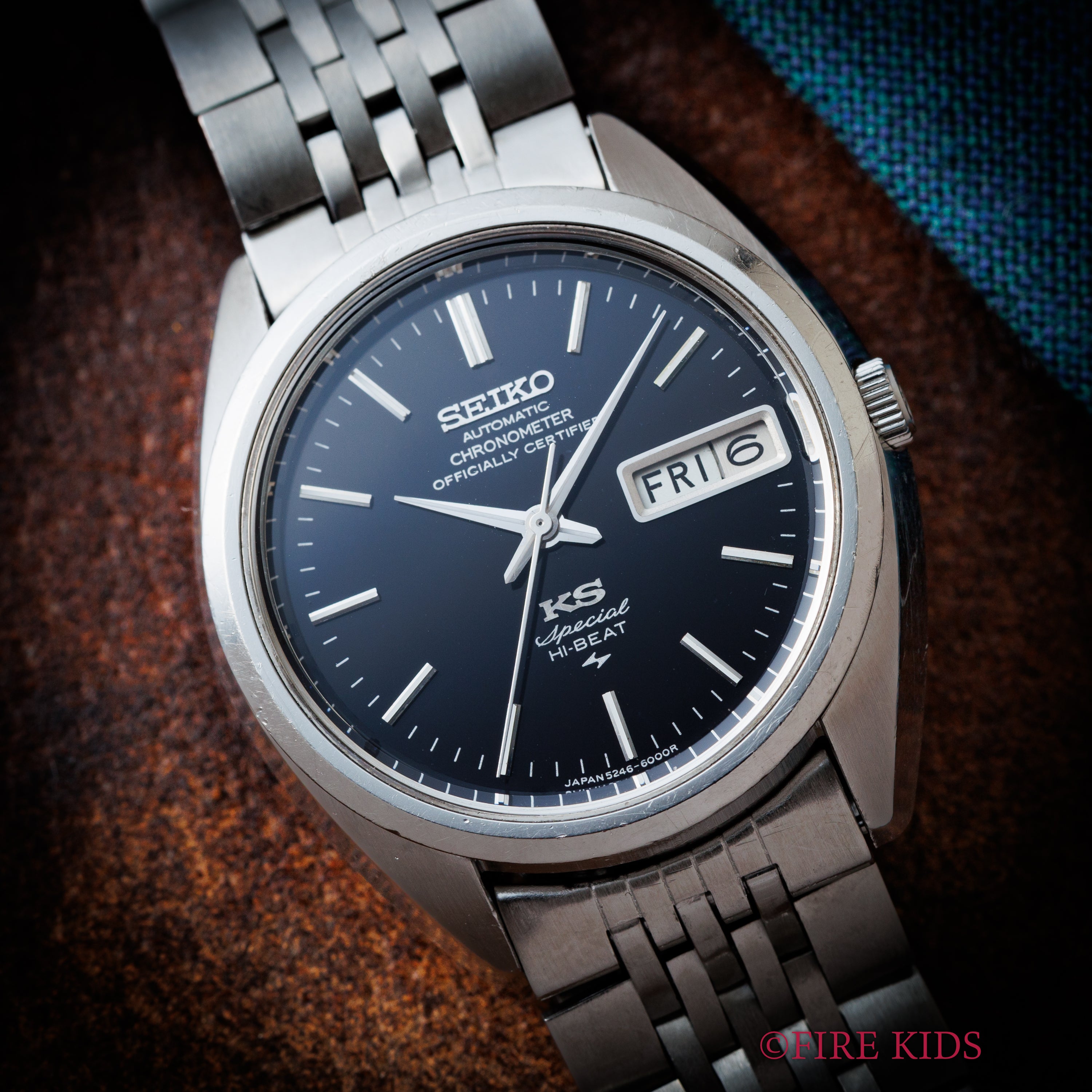 キングセイコー クロノメーター スペシャル 1971年製 ブラックダイヤル Ref.5246-6000 52KS ハイビート自動巻き