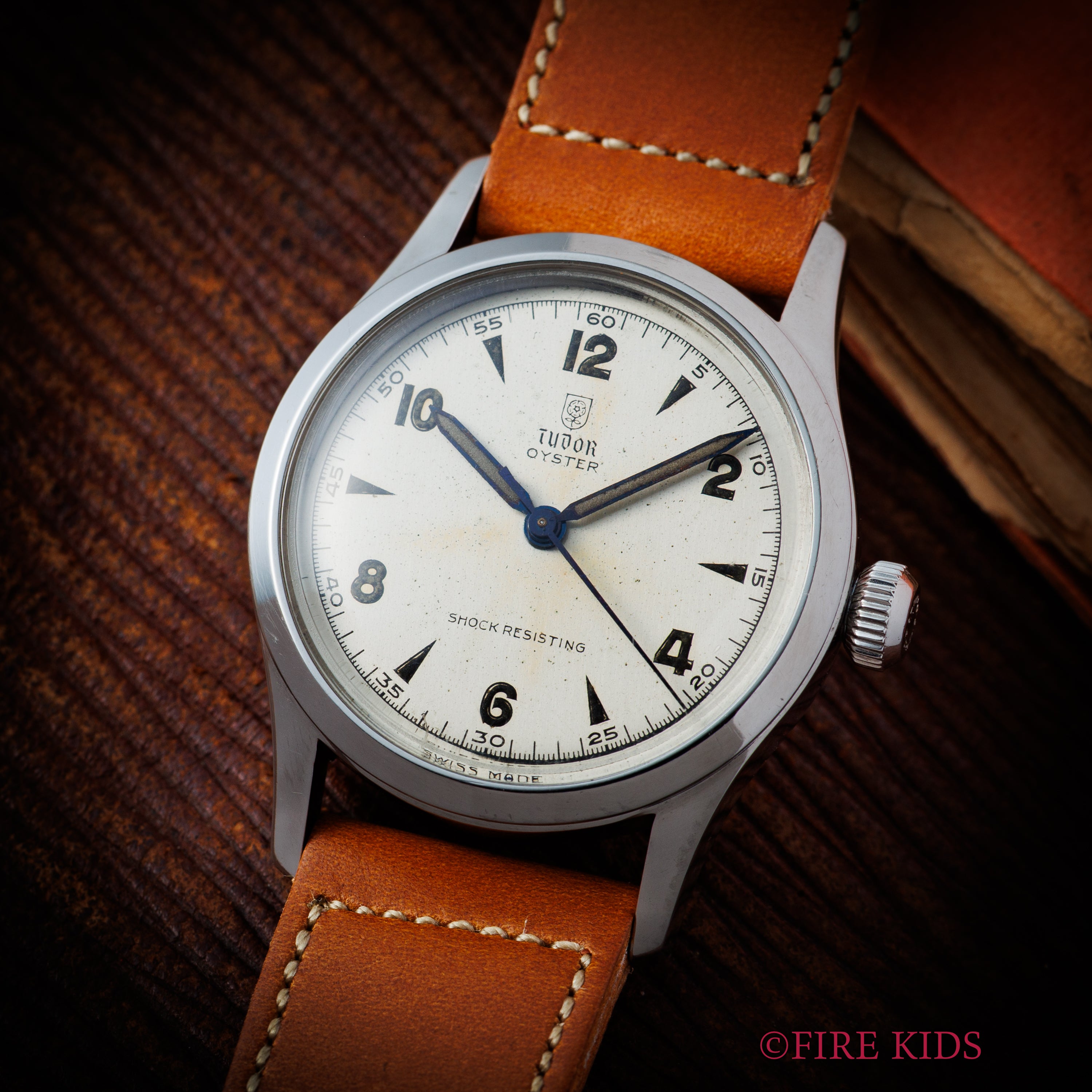 チューダー 盾薔薇 飛びアラビア センターセコンド 1950年代製 Ref.4453