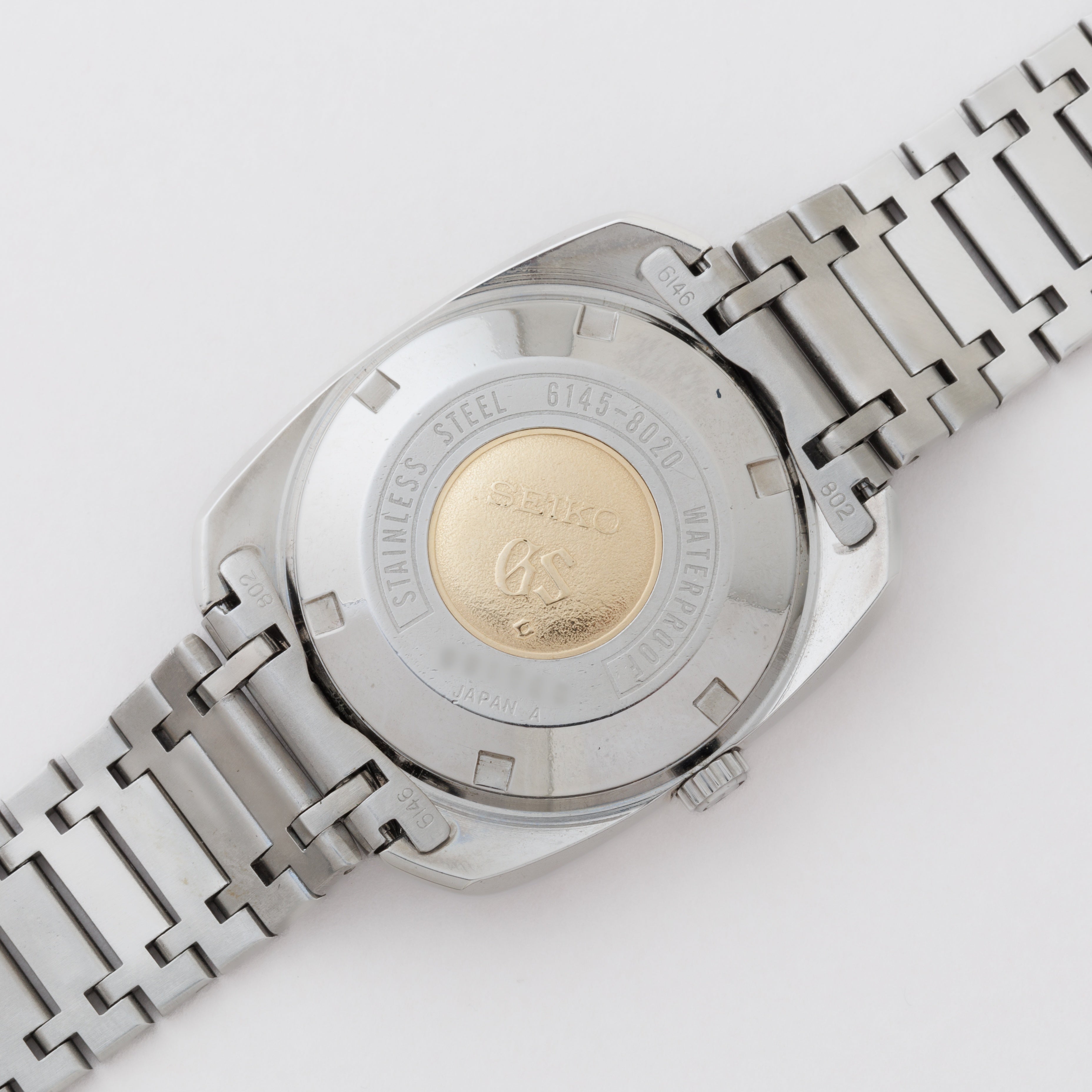 グランドセイコー 座布団ケース 1969年製 Ref.6145‐8020 61GS 10振動 純正ステンレスブレス