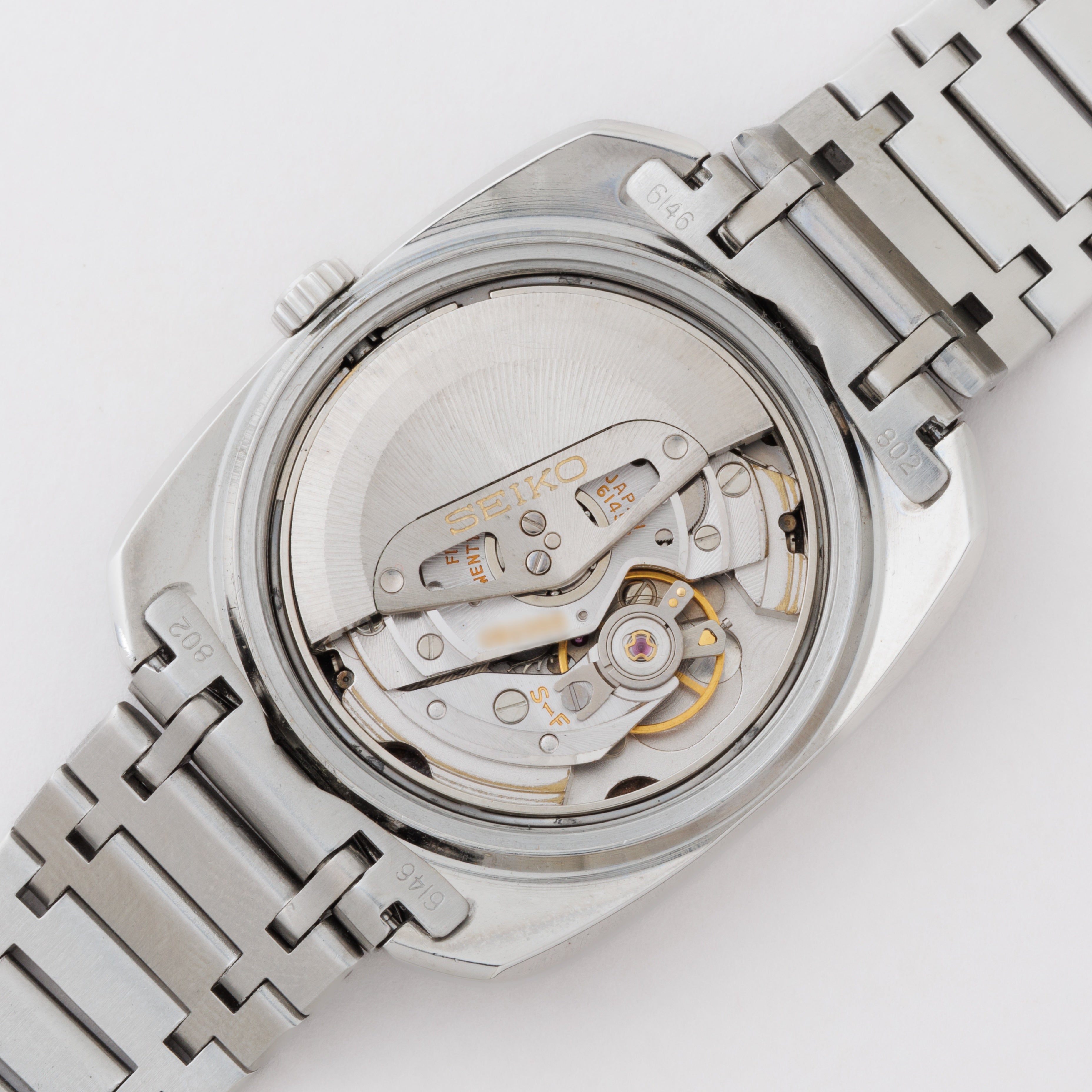 グランドセイコー 座布団ケース 1969年製 Ref.6145‐8020 61GS 10振動 純正ステンレスブレス