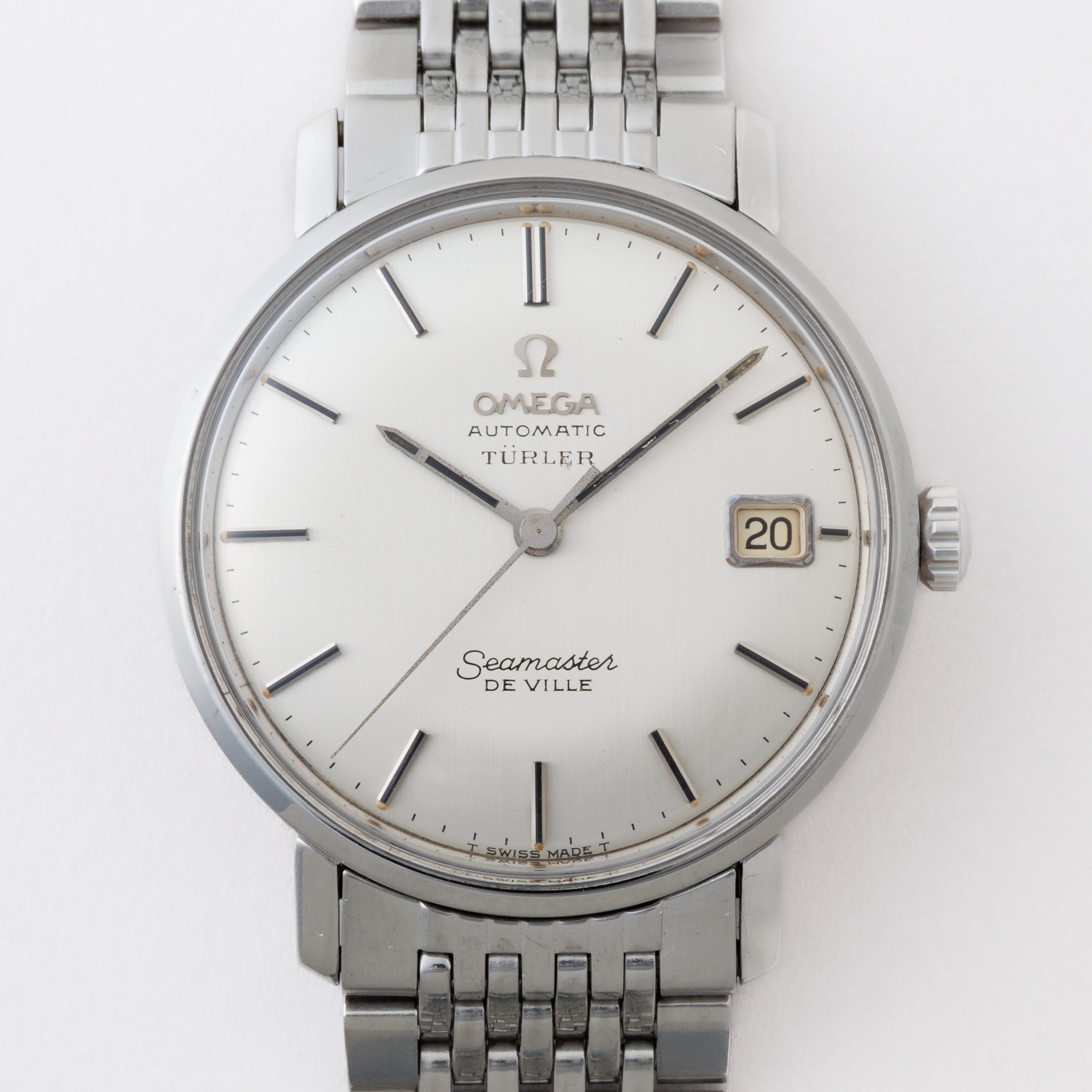 オメガ シーマスター デ・ヴィル チューラーWネーム 1966年製 自動巻 純正ブレス Ref.166.020