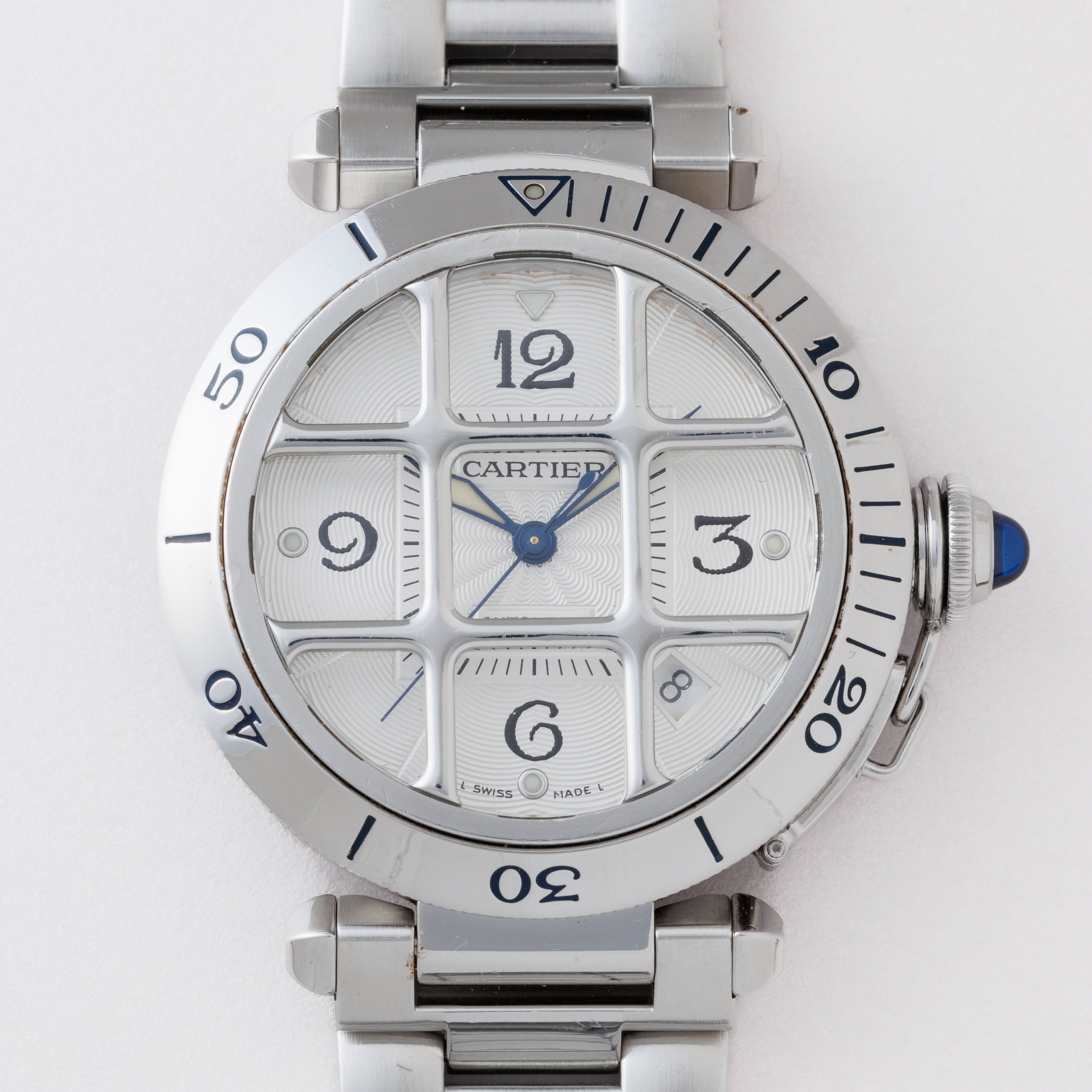 カルティエ パシャグリッド 1990年代製 Ref.W3104055 ホワイトダイヤル