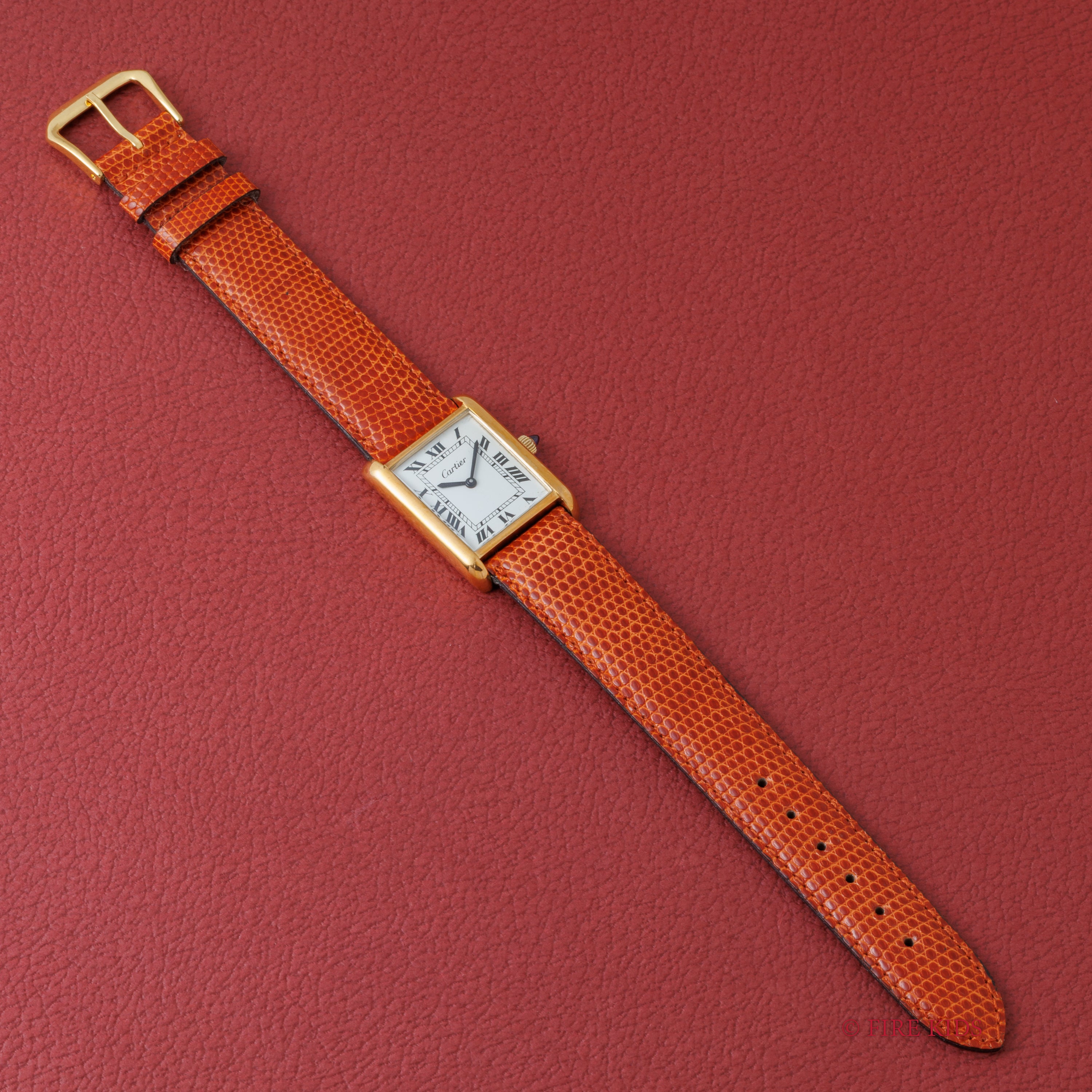 カルティエ プレマストタンク LMサイズ 手巻 1970年代製 ホワイトローマンダイヤル