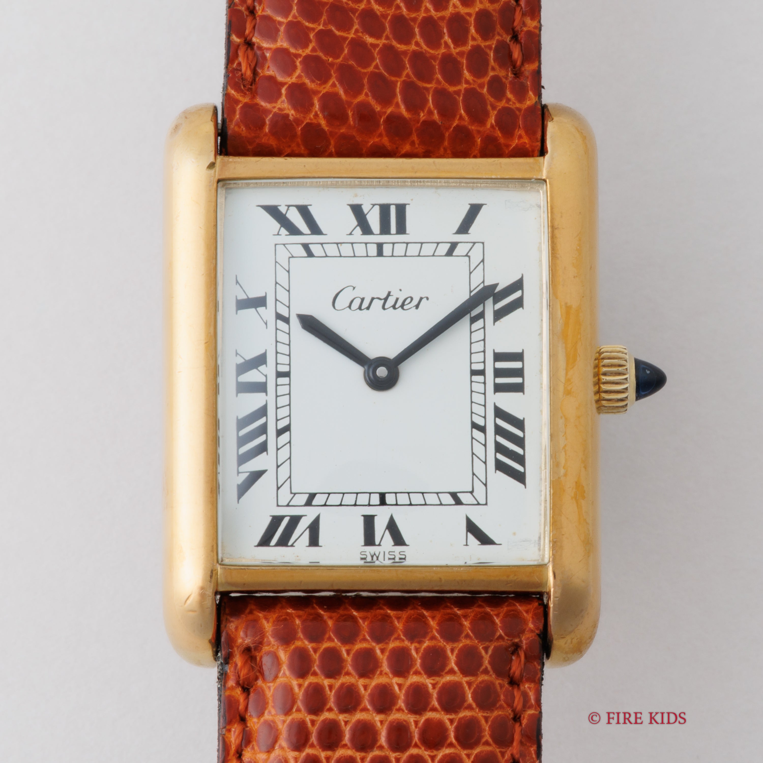 カルティエ プレマストタンク LMサイズ 手巻 1970年代製 ホワイトローマンダイヤル