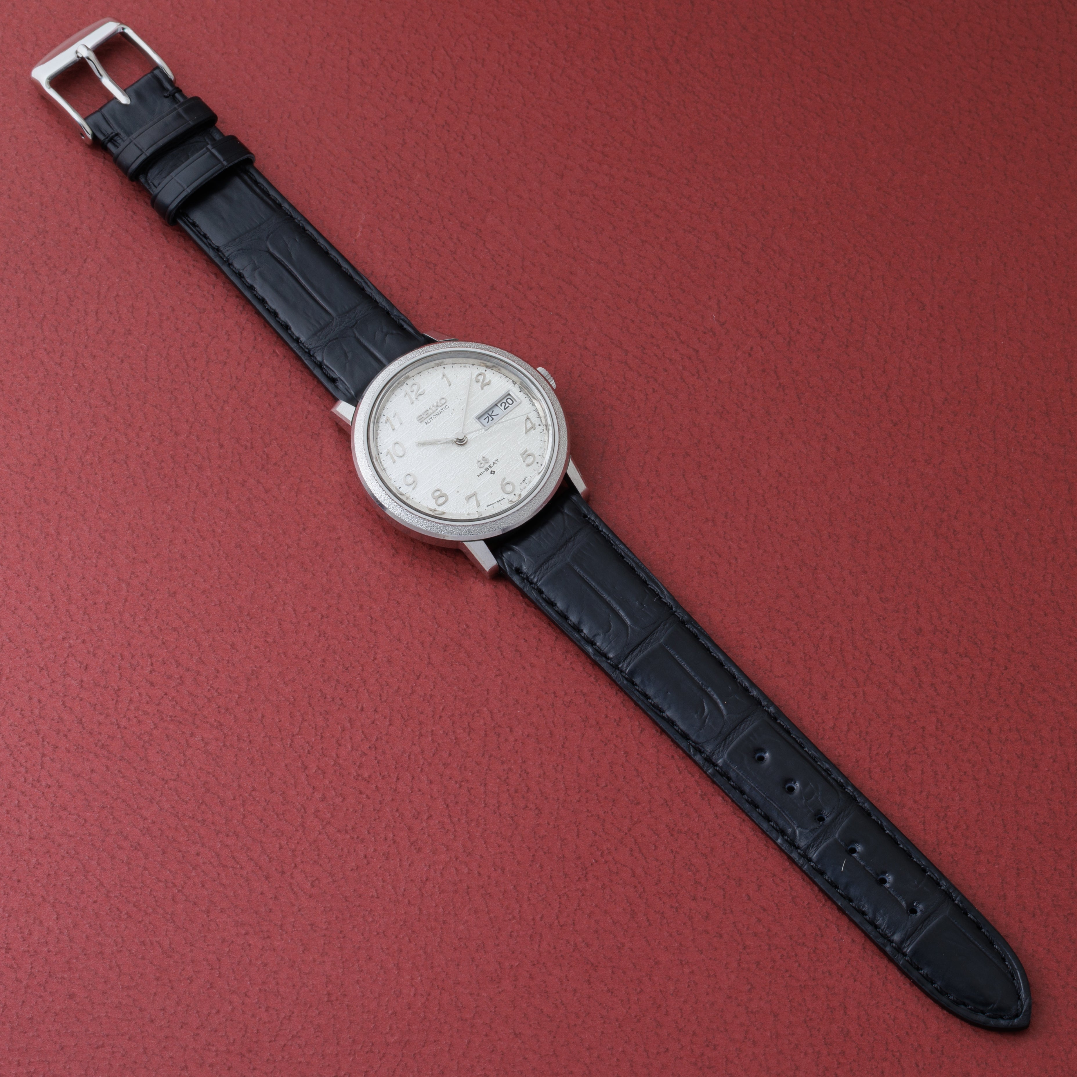 グランドセイコー ハイビート自動巻き 1973年製 アラビアダイヤル ハンマートーンベゼル 5646‐7040