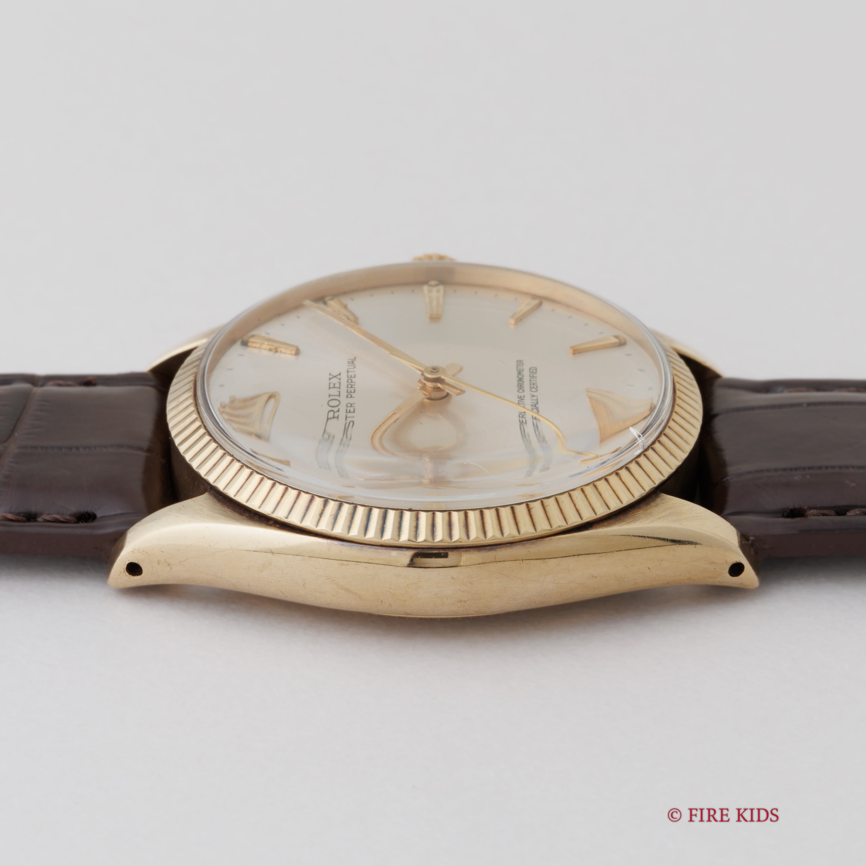 ロレックス 14金無垢オイスターパーペチュアル 1963年製 シルバーダイヤル Ref.1005