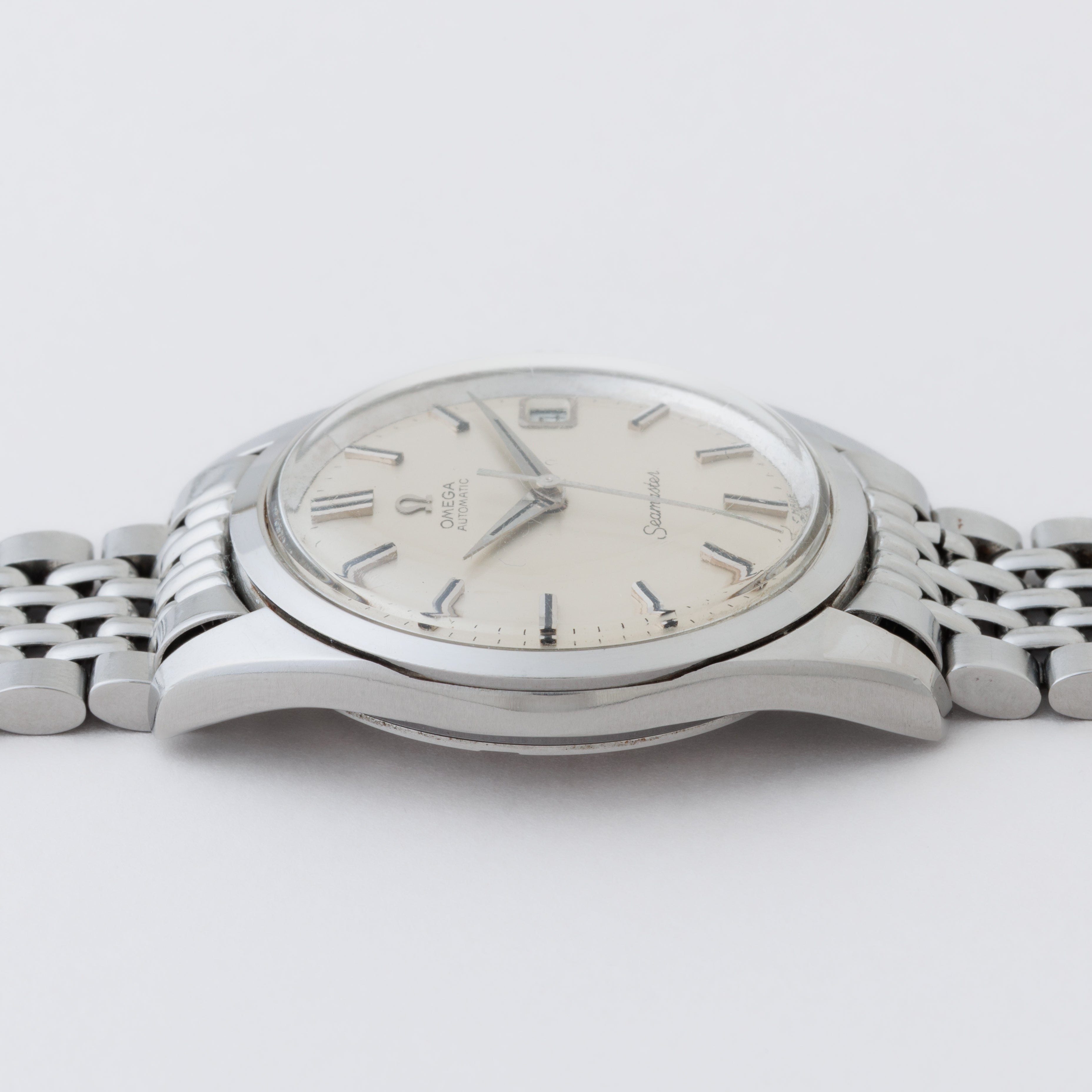 オメガ シーマスター 1966年製 Ref.166.010 シルバーダイヤル 純正ライスブレス