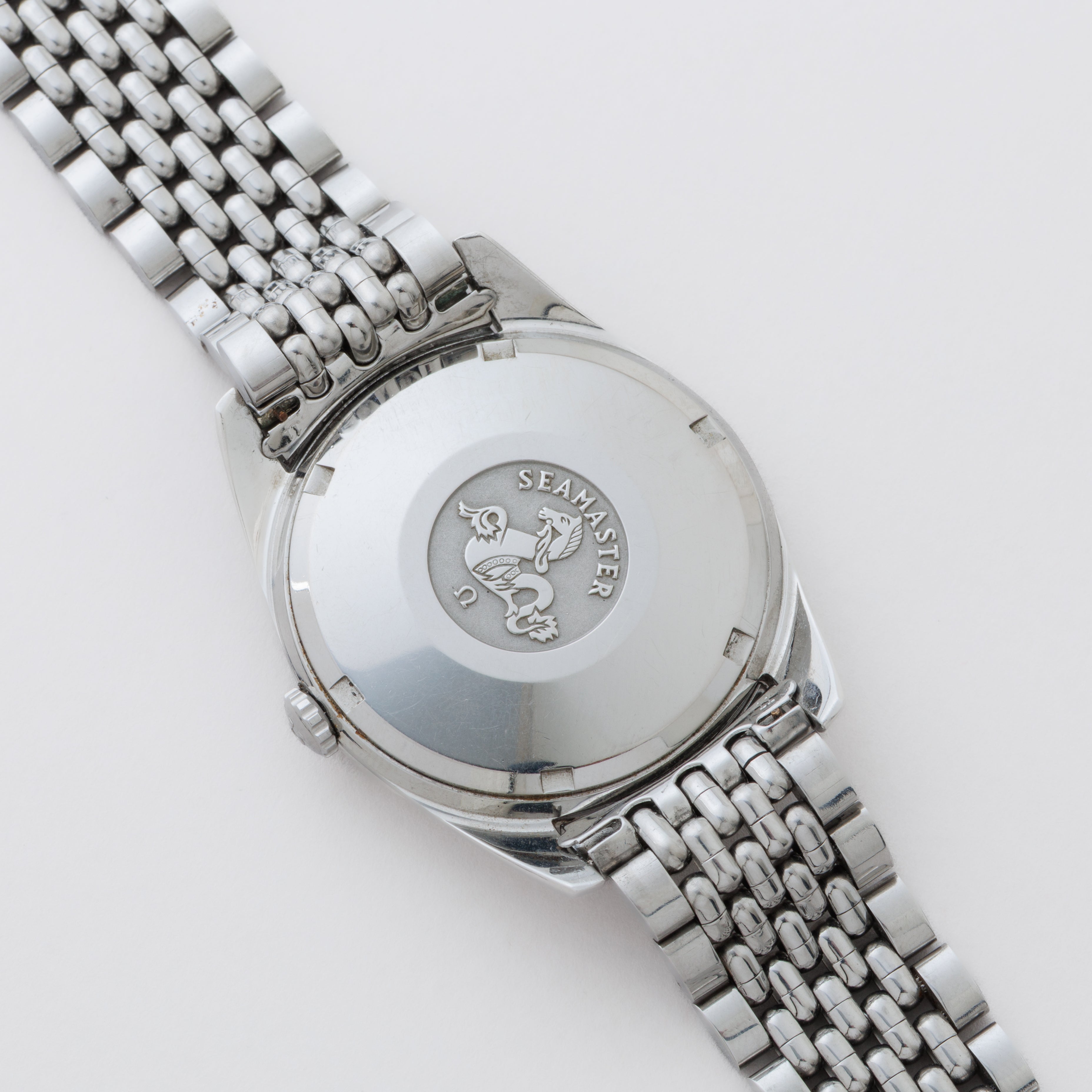 オメガ シーマスター 1966年製 Ref.166.010 シルバーダイヤル 純正ライスブレス